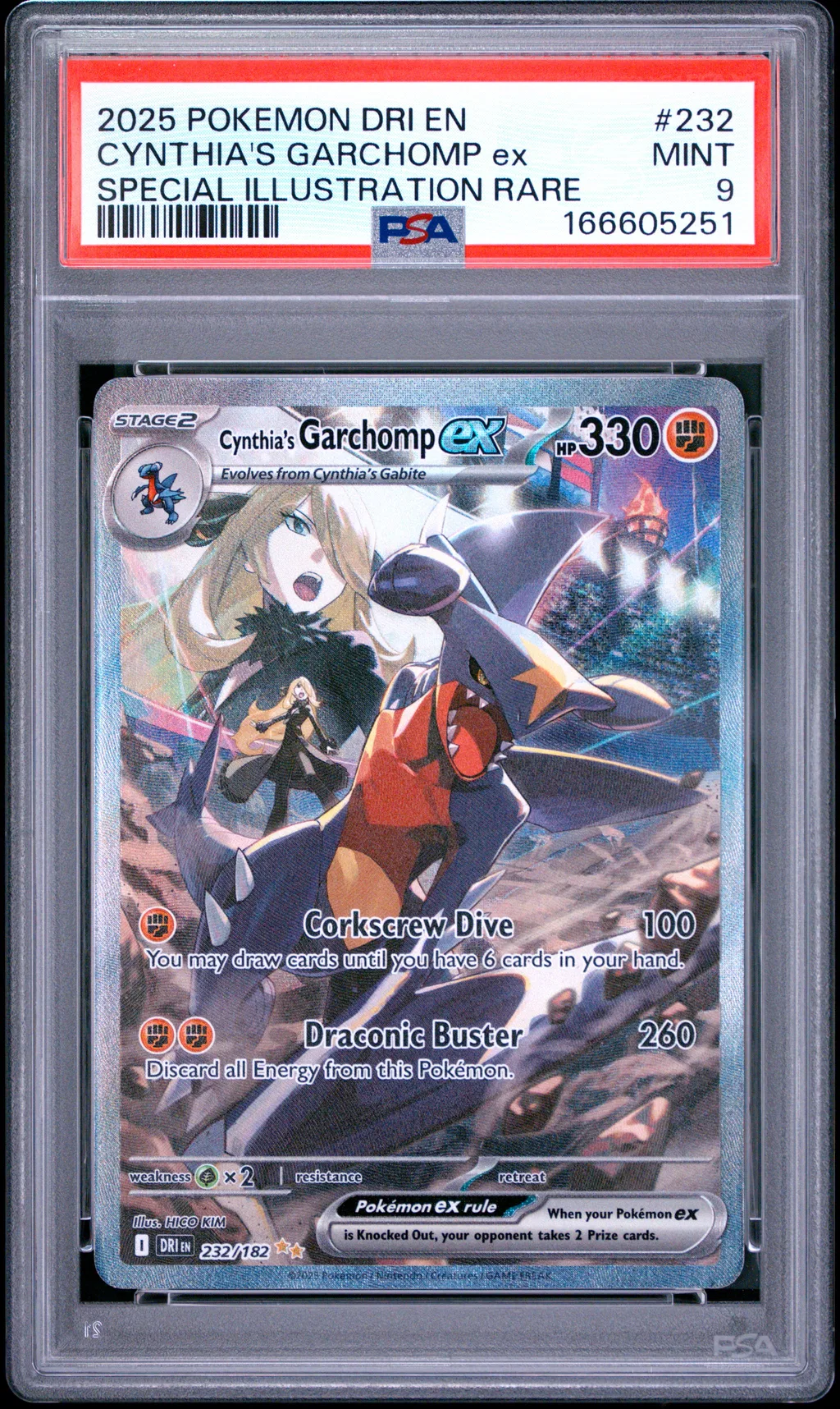 Cynthia's Garchomp EX card artwork