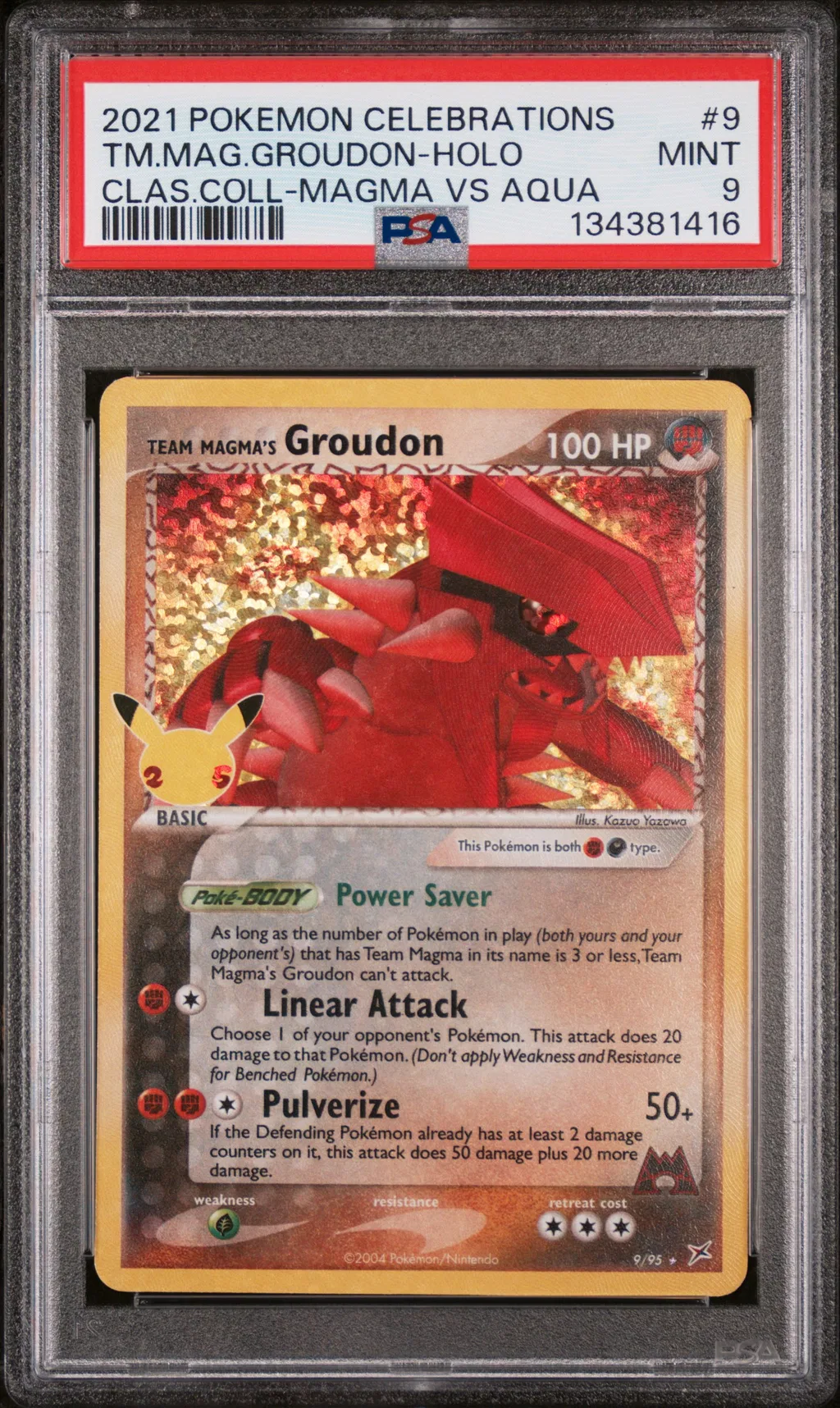 Team Magma's Groudon-Holo card artwork