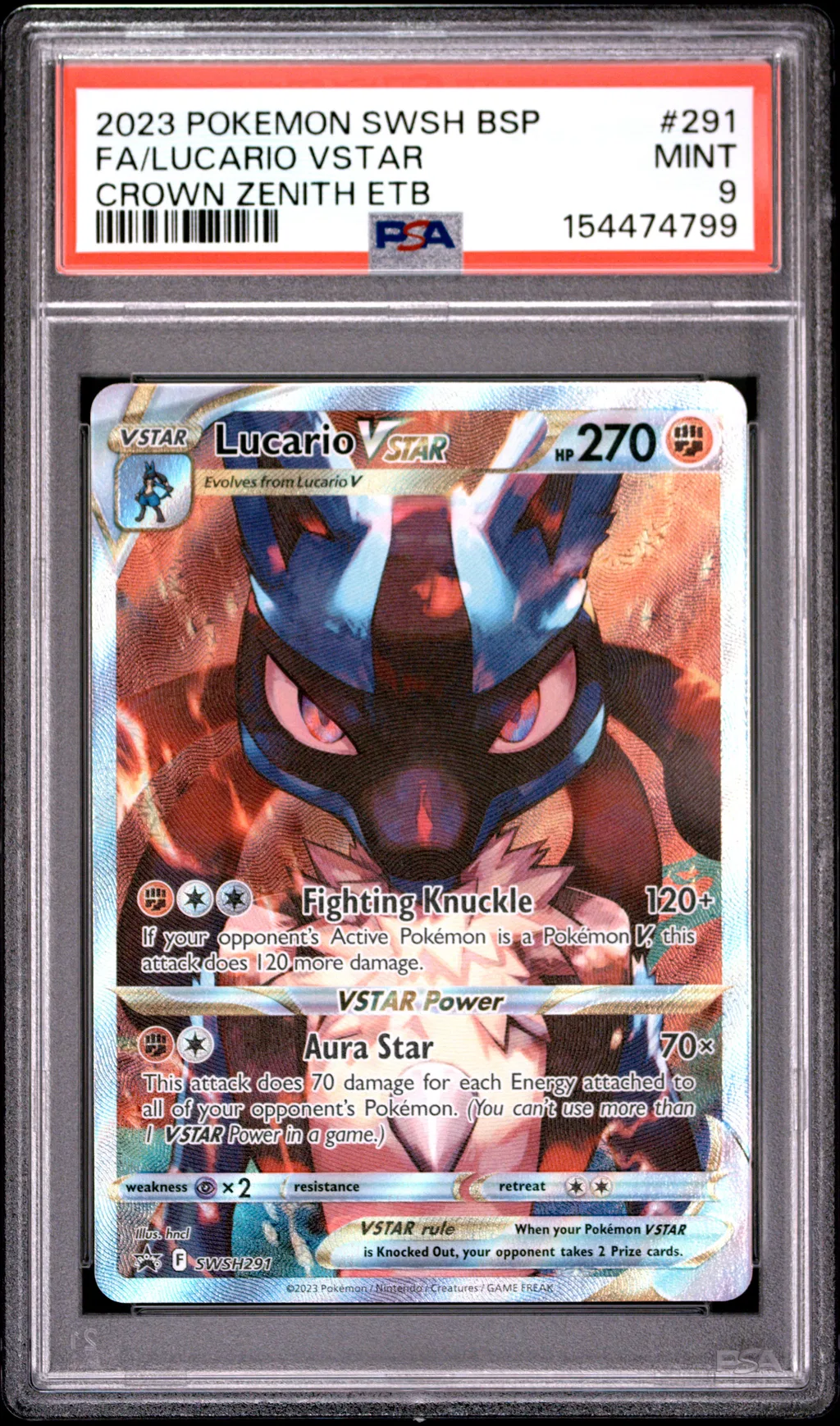 Full Art/Lucario Vstar card artwork