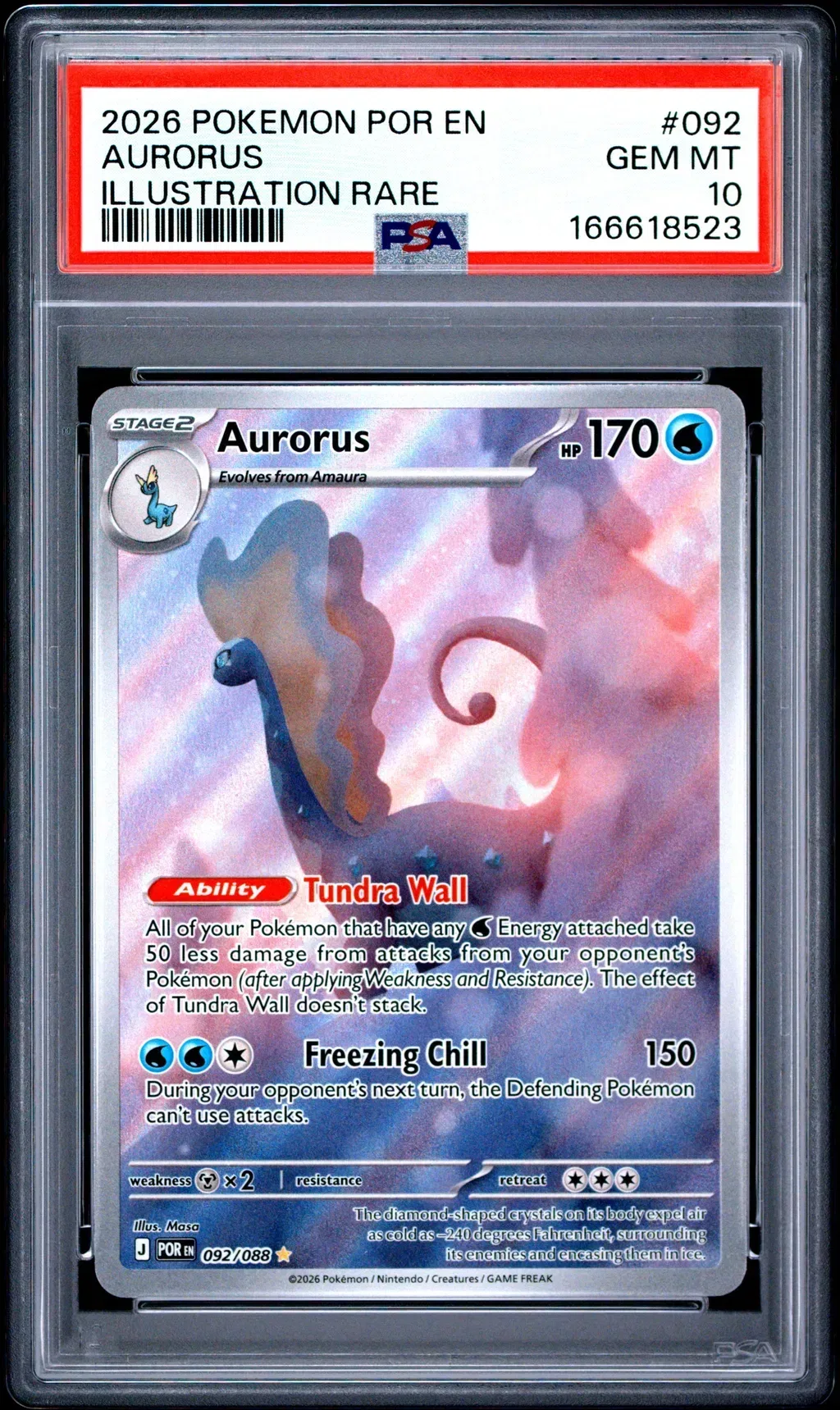 2026 #092 Aurorus PSA 10 Por En-Perfect Order