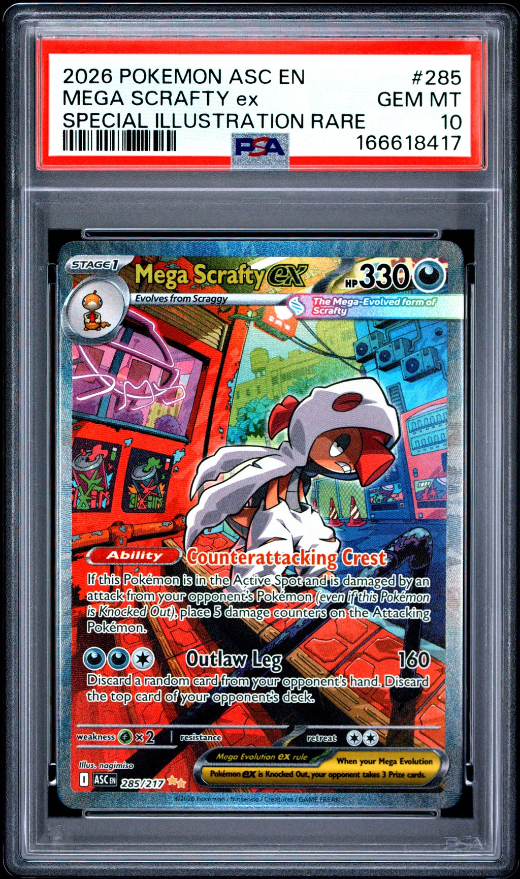 Mega Scrafty EX card artwork