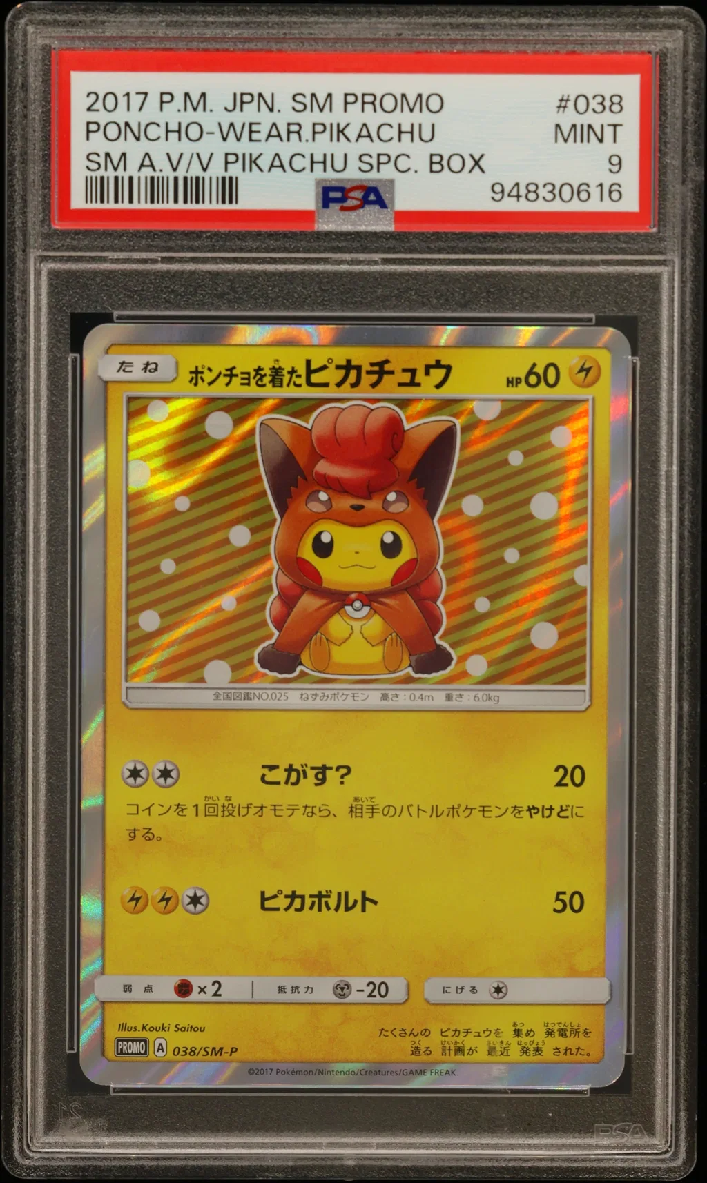Poncho-Wearing Pikachu card artwork