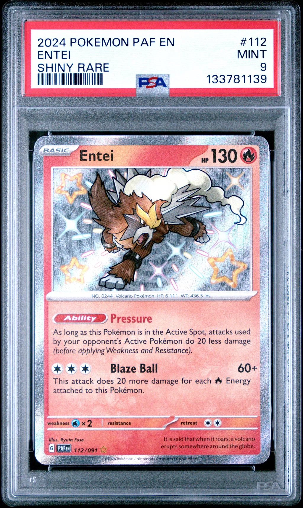 Entei card artwork