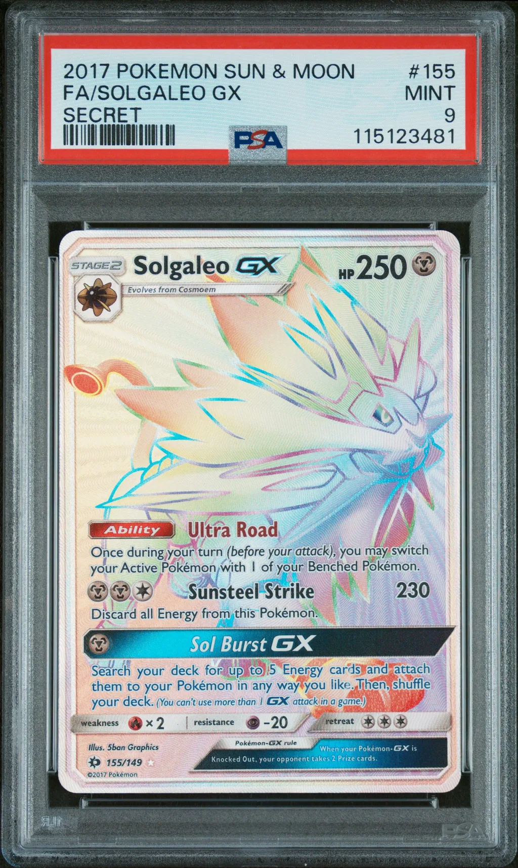 Full Art/Solgaleo GX card artwork
