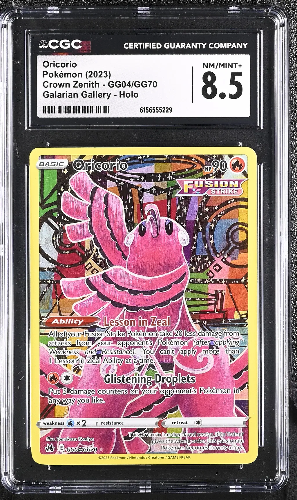 2023 #Gg04/Gg70 Oricorio CGC 8.5 Crown Zenith - English