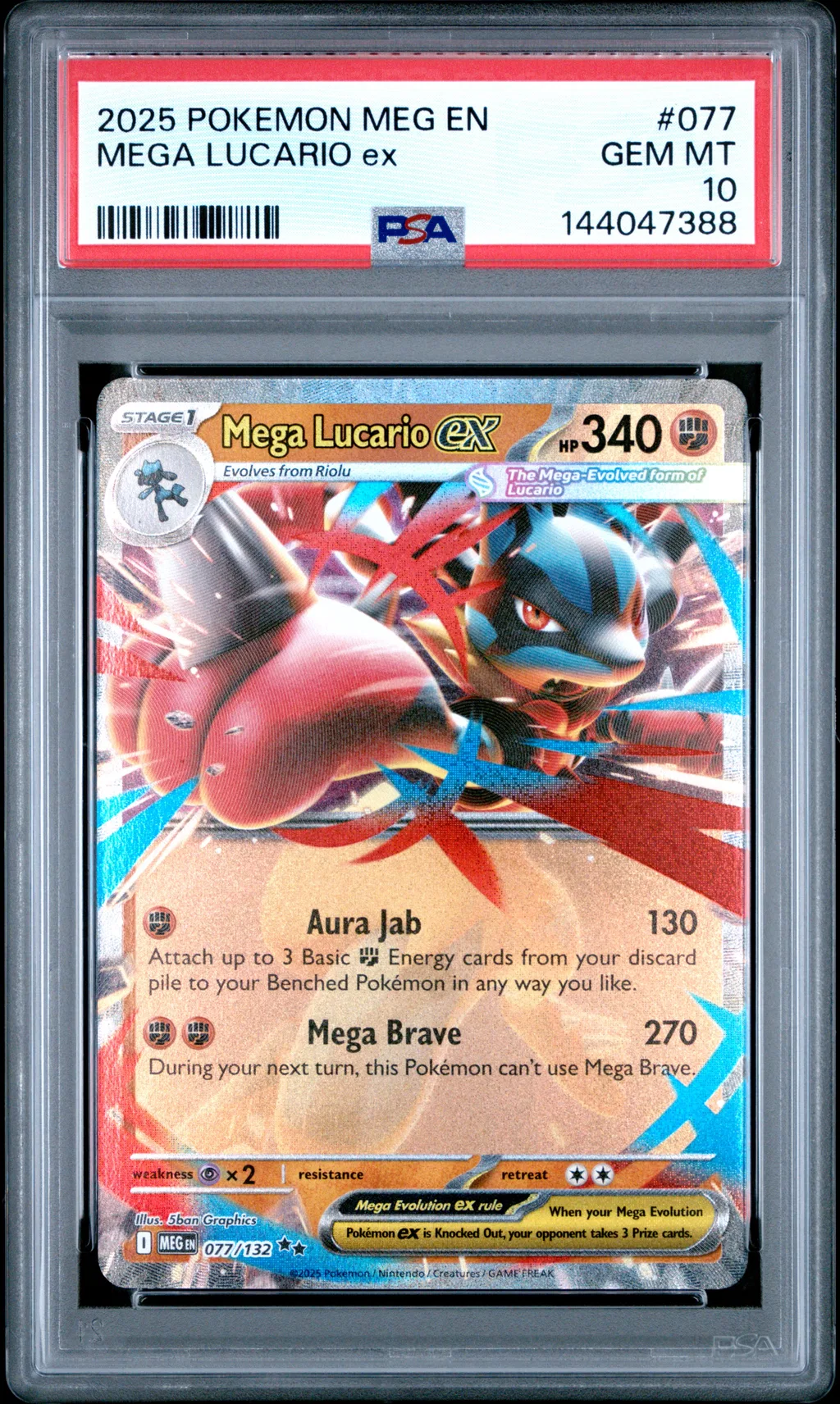 Mega Lucario EX card artwork