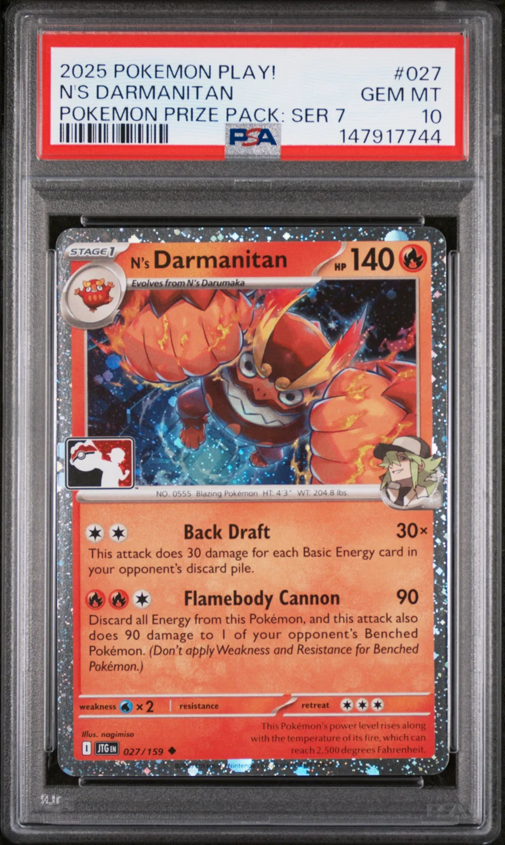 N's Darmanitan card artwork