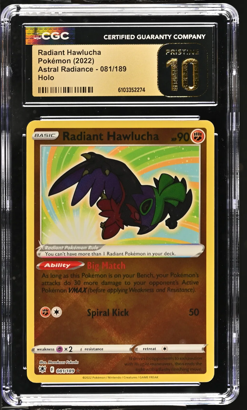 Radiant Hawlucha card artwork
