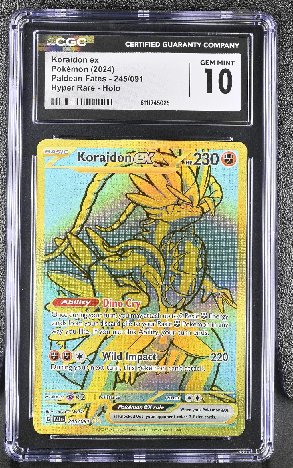Koraidon ex card artwork