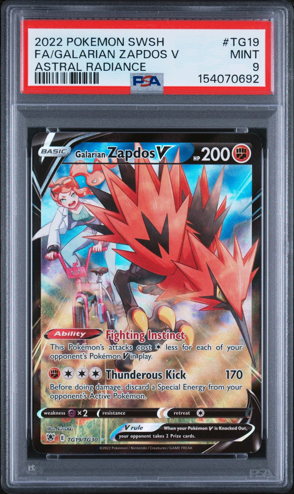 Galarian Zapdos V card artwork
