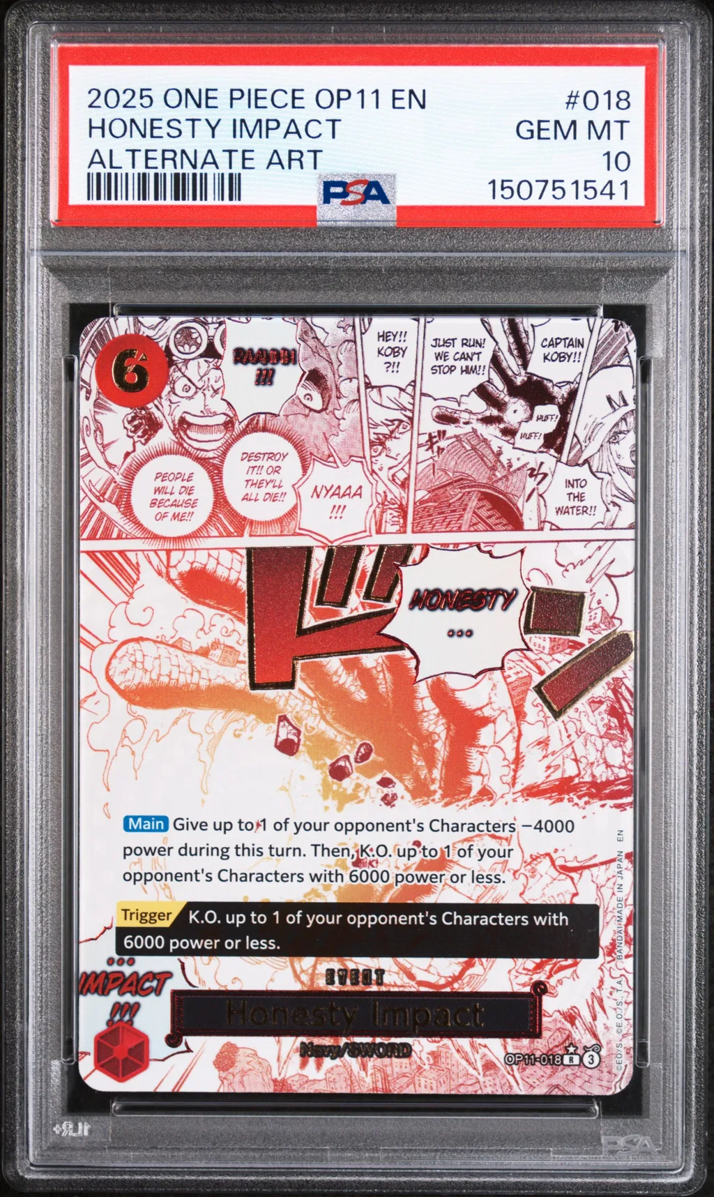 Honesty Impact card artwork