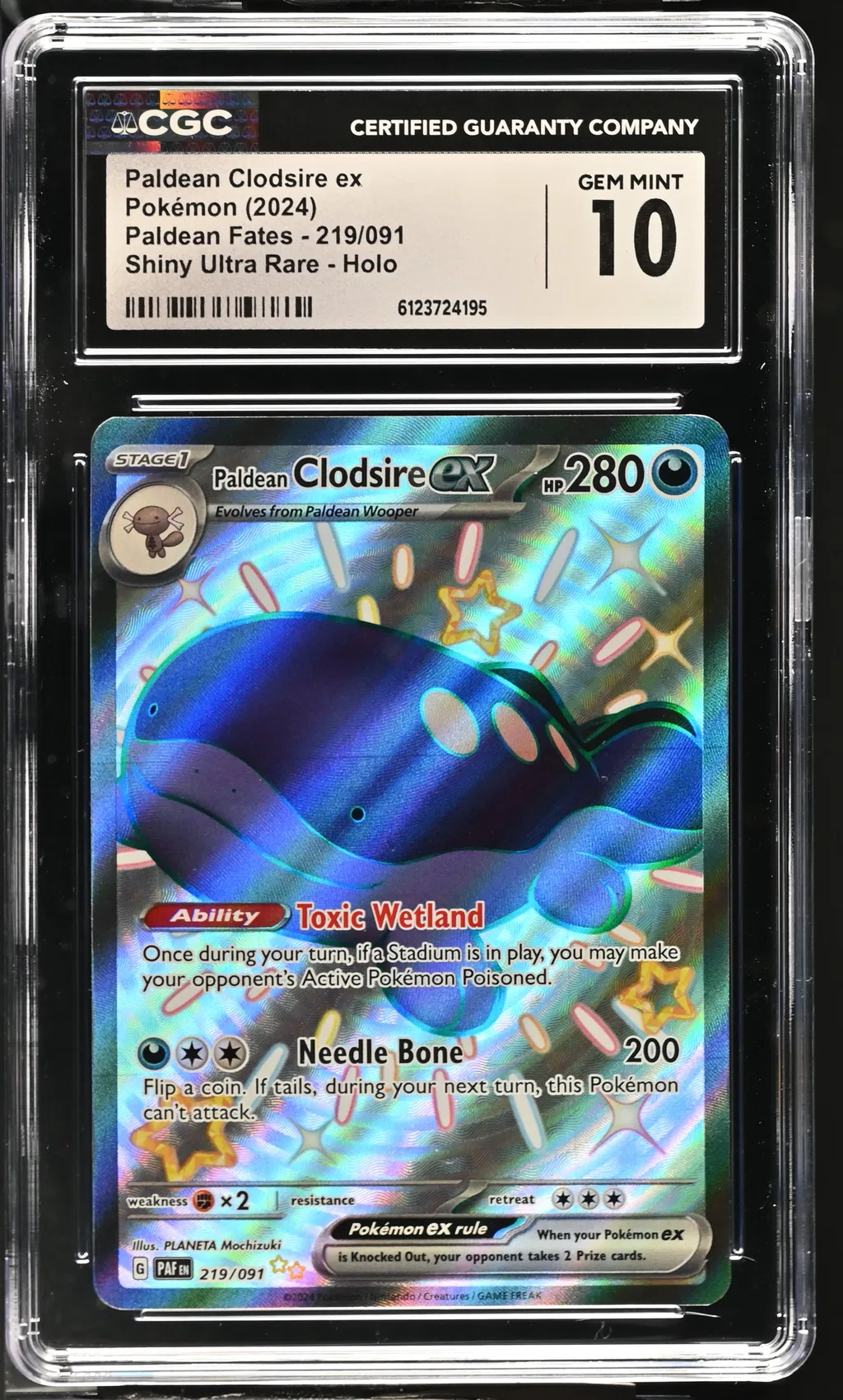 Paldean Clodsire ex card artwork