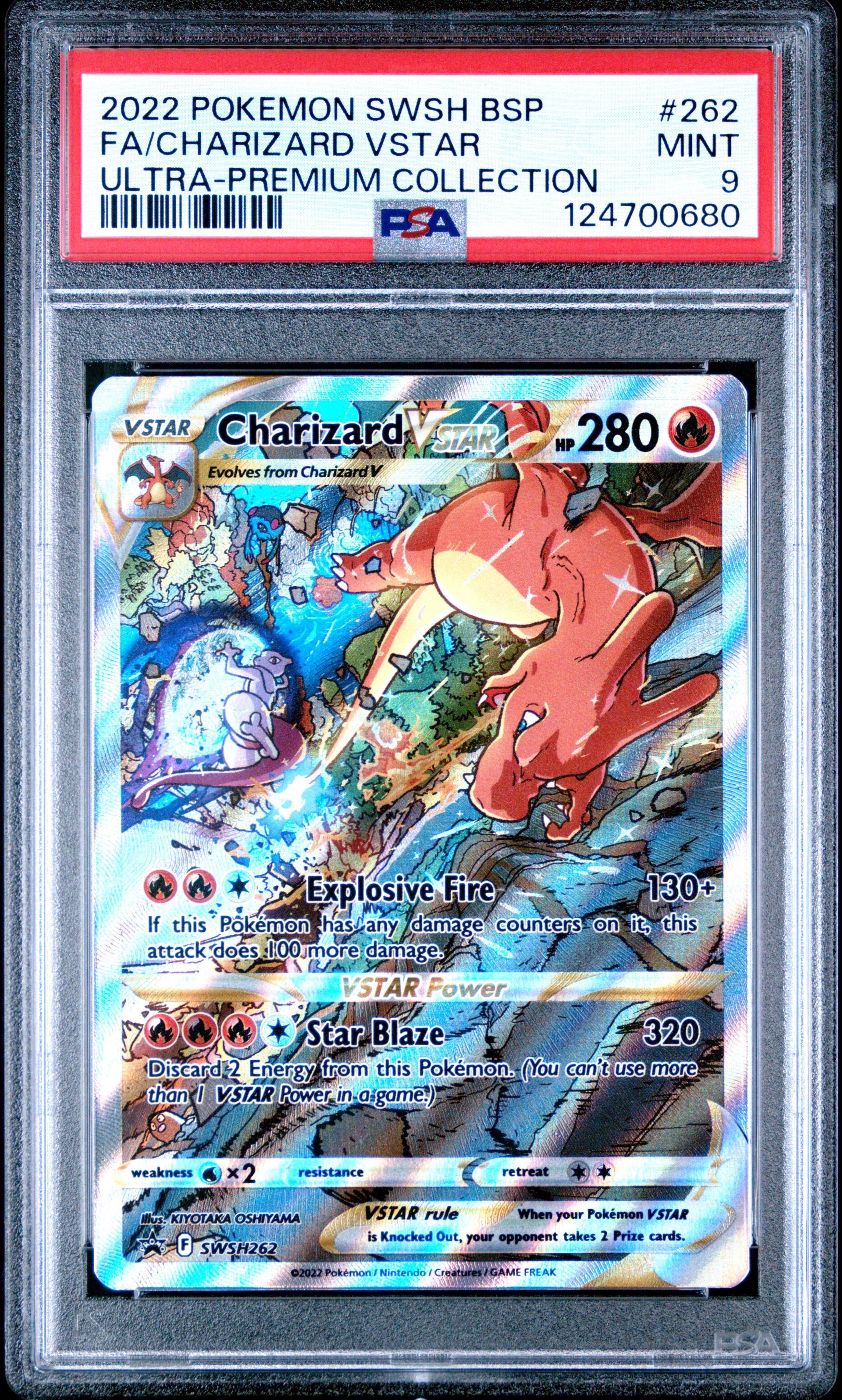 2022 #262 Full Art/Charizard Vstar PSA 9 Swsh Black Star Promo