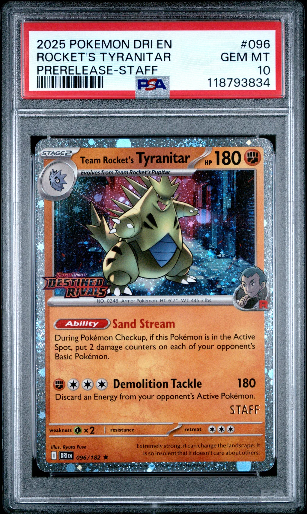 Team Rocket's Tyranitar card artwork