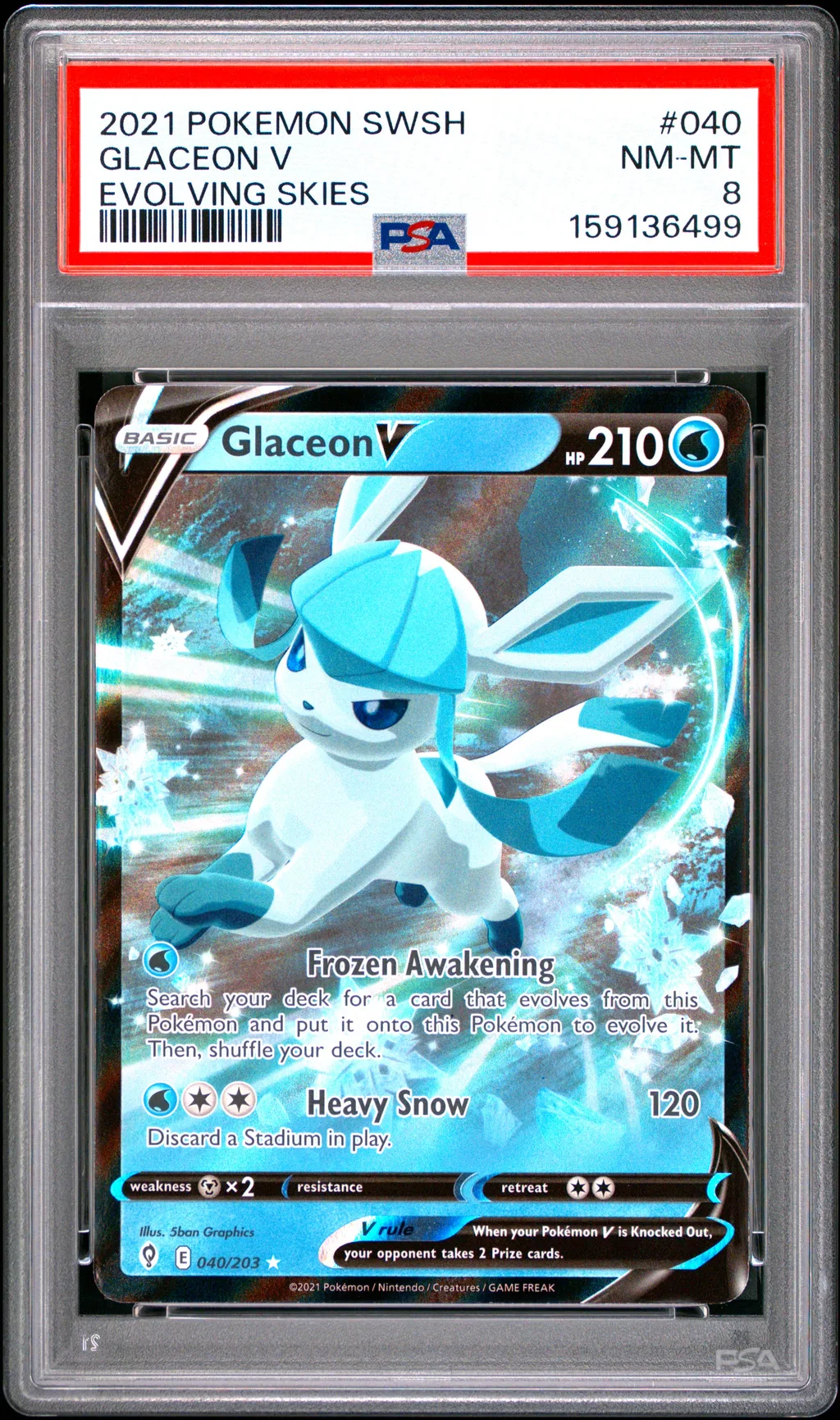 Glaceon V card artwork