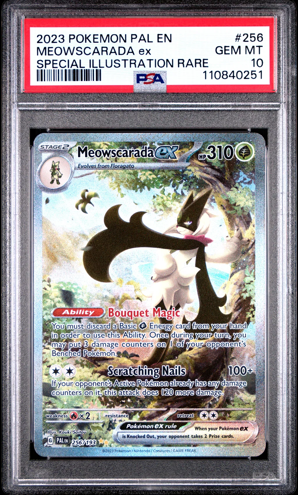 Meowscarada EX card artwork