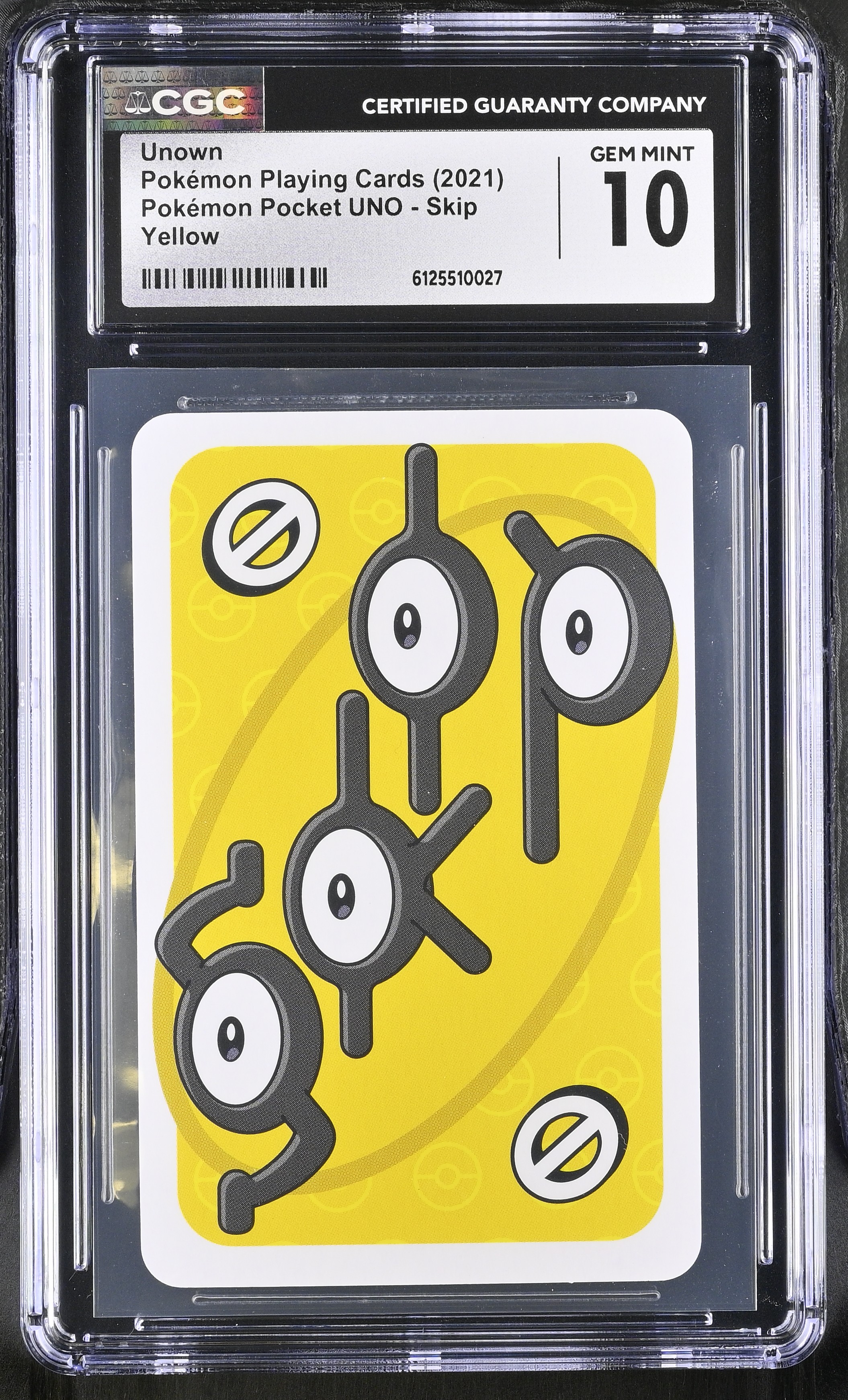 2021 #Skip Unown CGC 10 Pokemon Playing Cards Pokemon Pocket UNO — Pokémon Playing Cards Pok^mon Pocket UNO