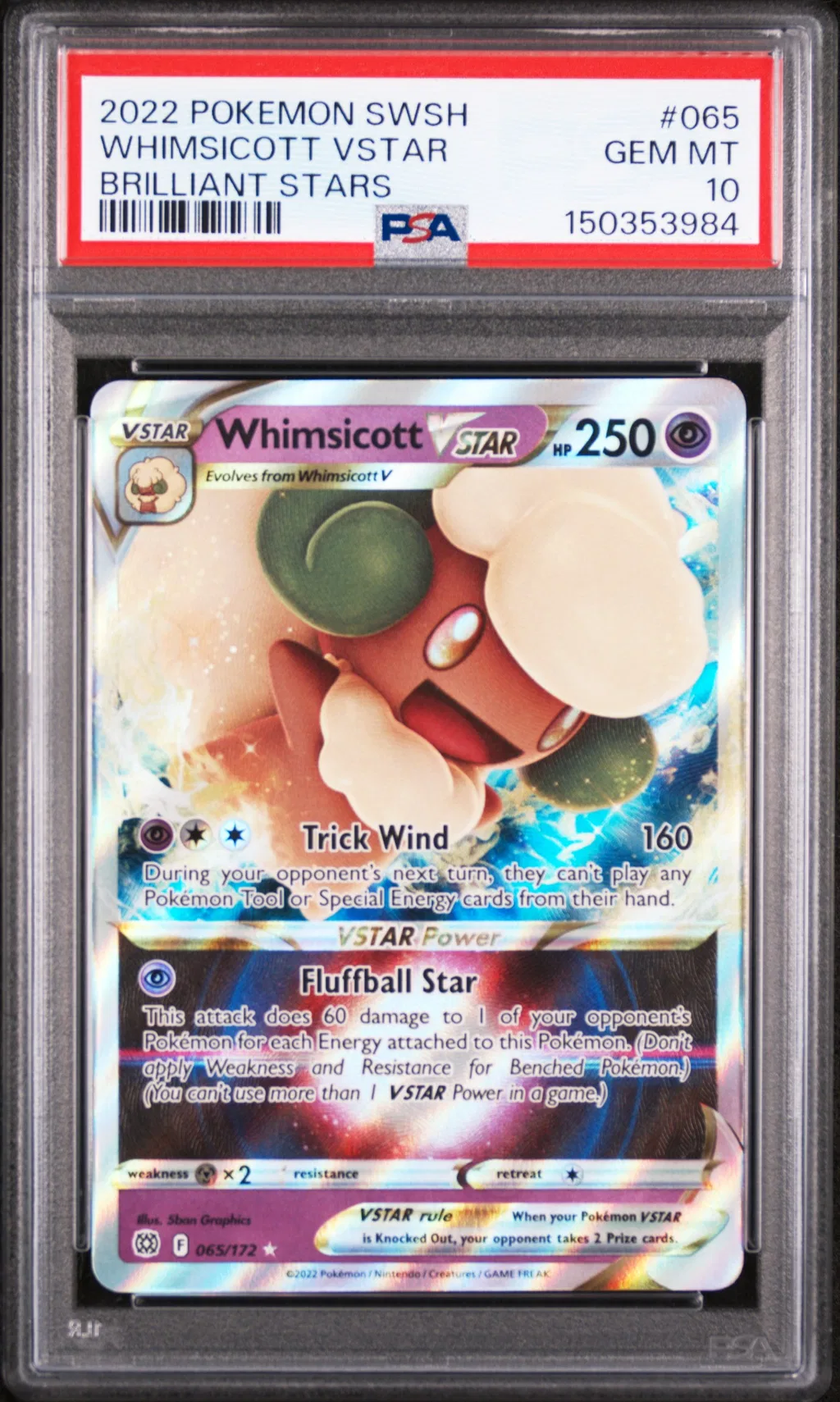 Whimsicott Vstar card artwork