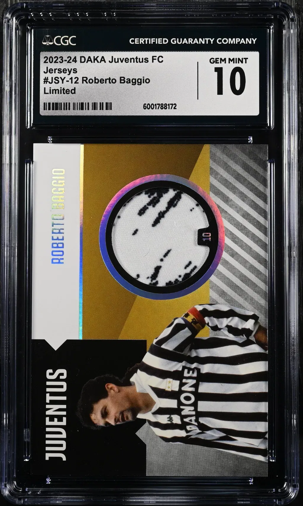 2023 #Jsy-12 Roberto Baggio CGC 10 Daka Juventus Fc