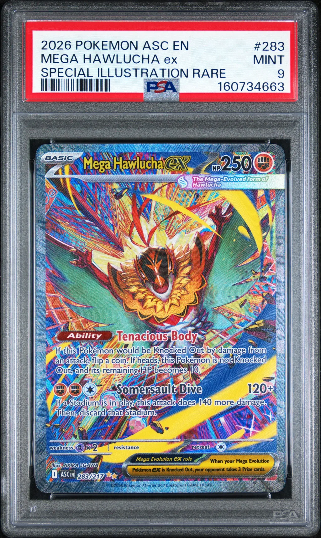Mega Hawlucha EX card artwork