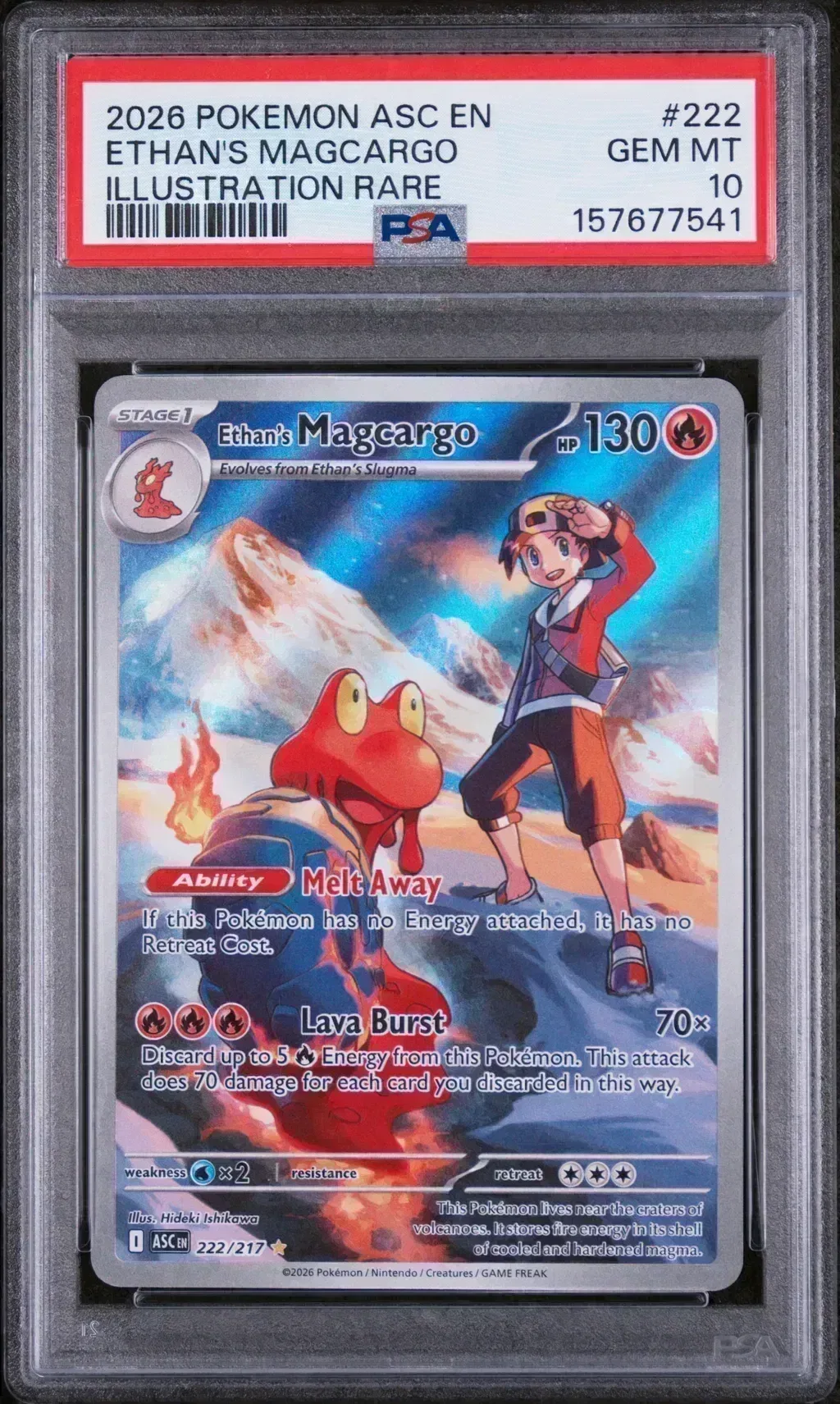 Ethan's Magcargo card artwork