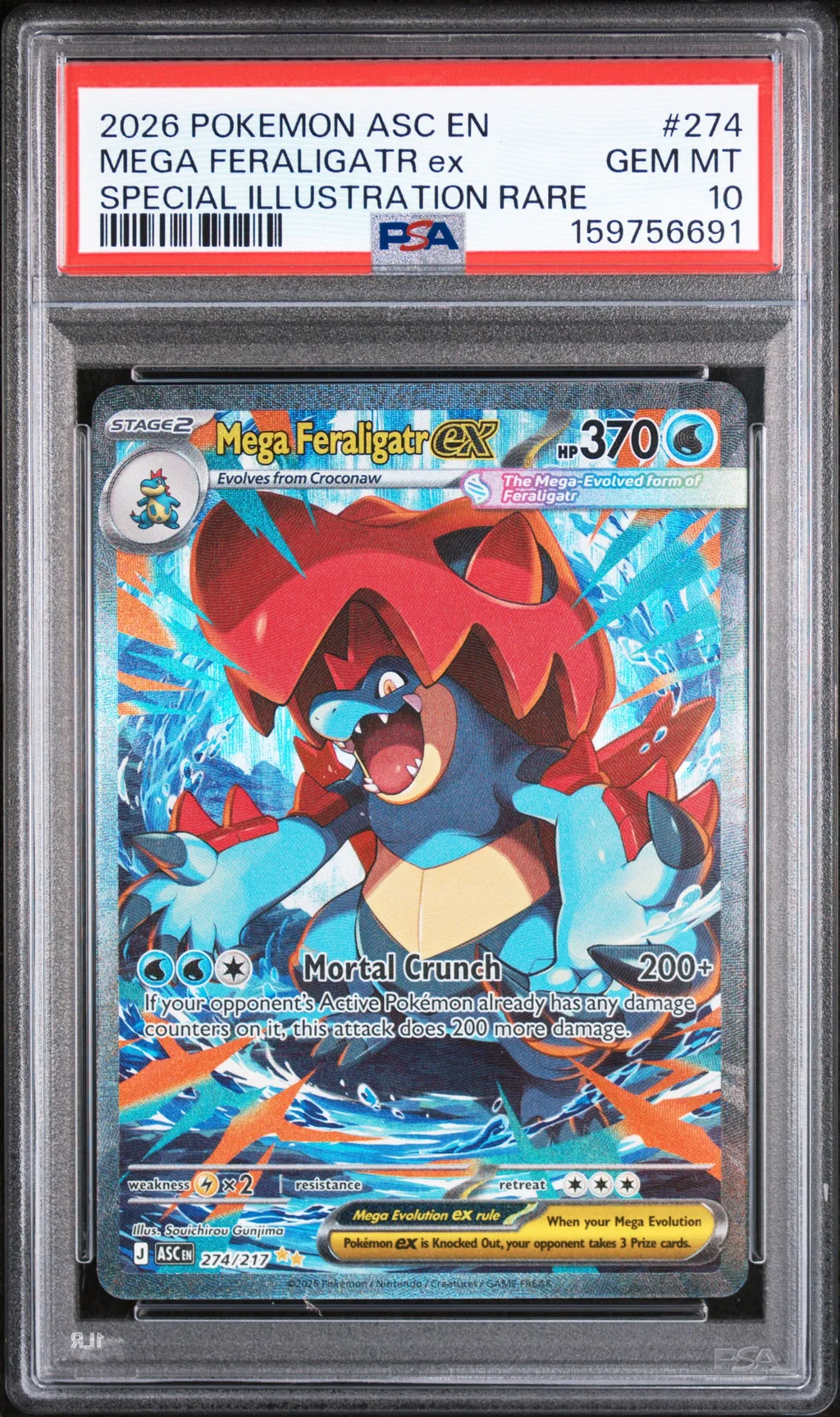 Mega Feraligatr EX card artwork