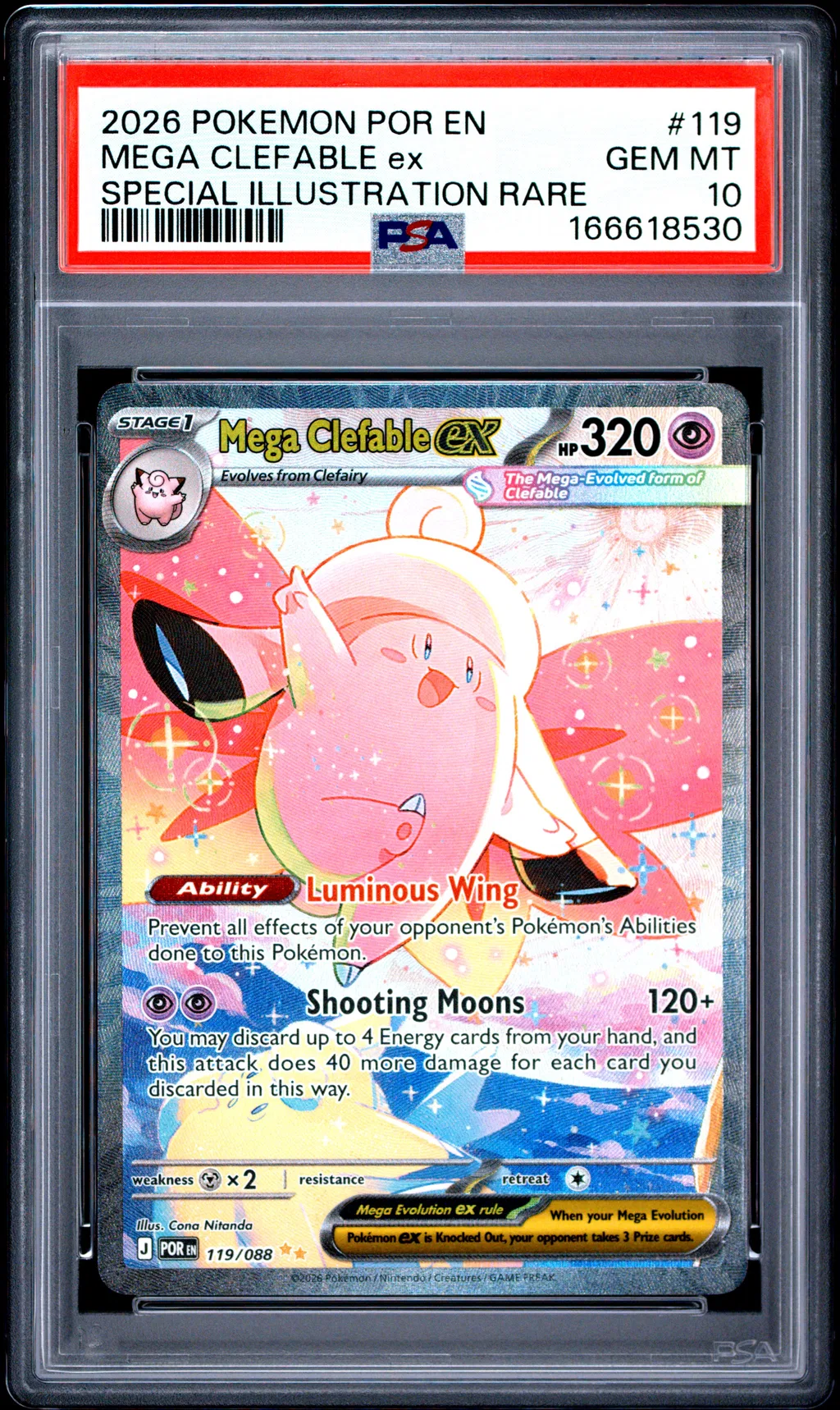 Mega Clefable EX card artwork