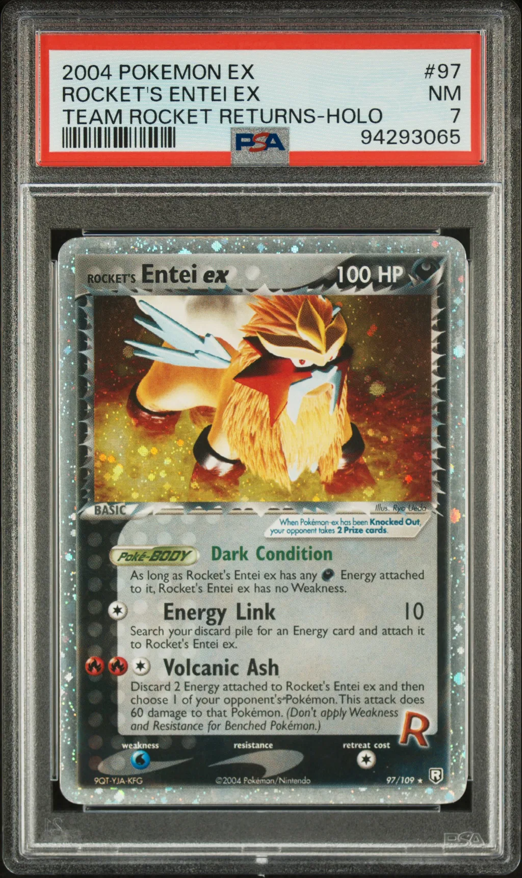Rocket's Entei ex card artwork