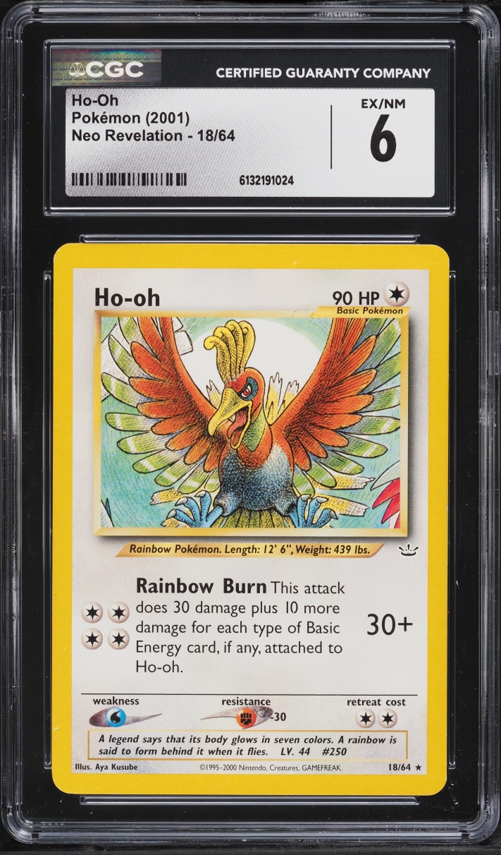 2001 #18 Neo Revelation Ho-Oh Exmt CGC 6 Pokemon