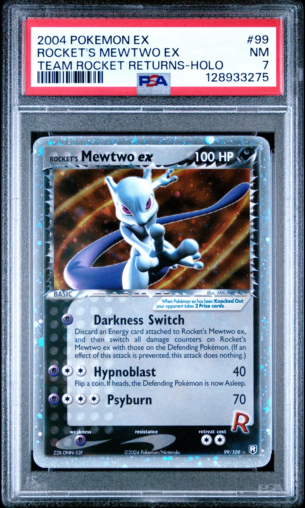 Rocket's Mewtwo EX-Holo card artwork