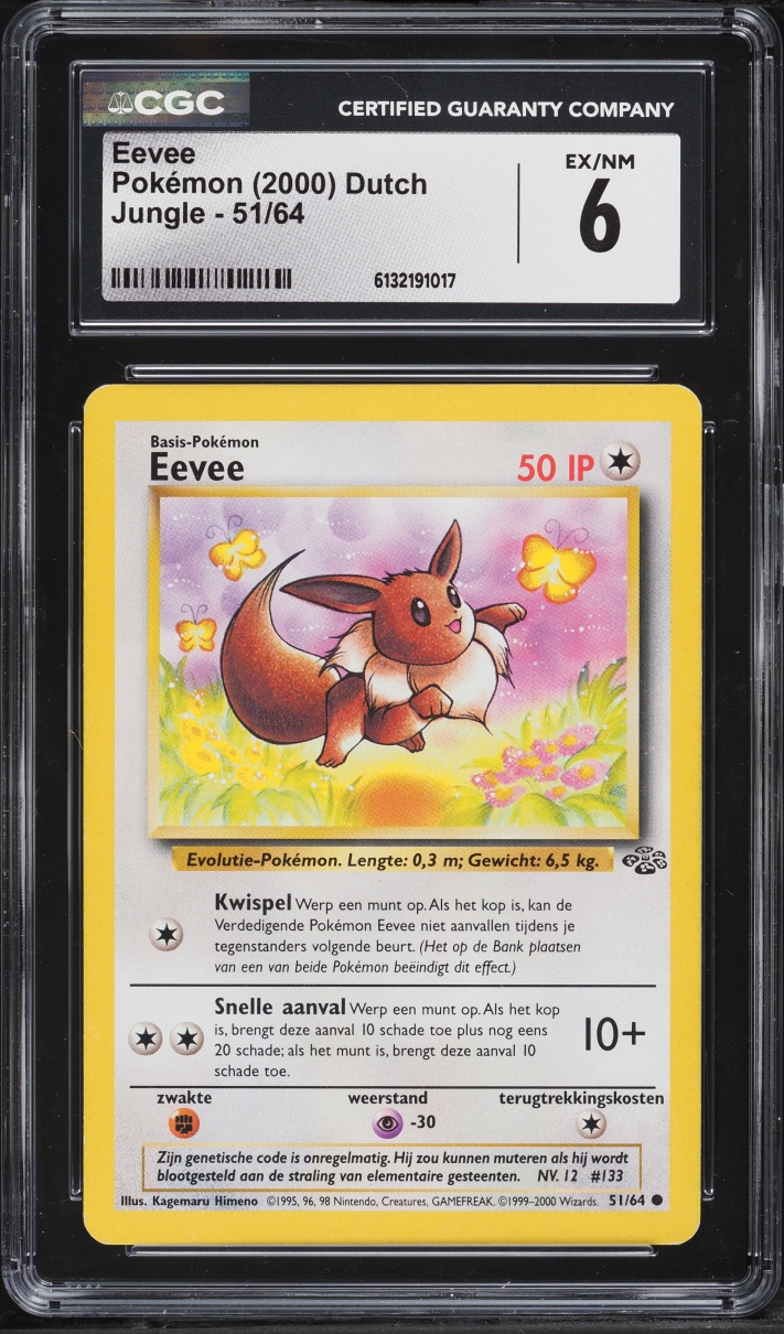 2000 #51 Dutch Jungle Eevee Exmt CGC 6 Pokemon