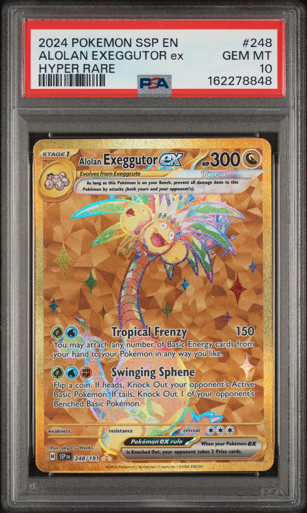 Alolan Exeggutor EX card artwork