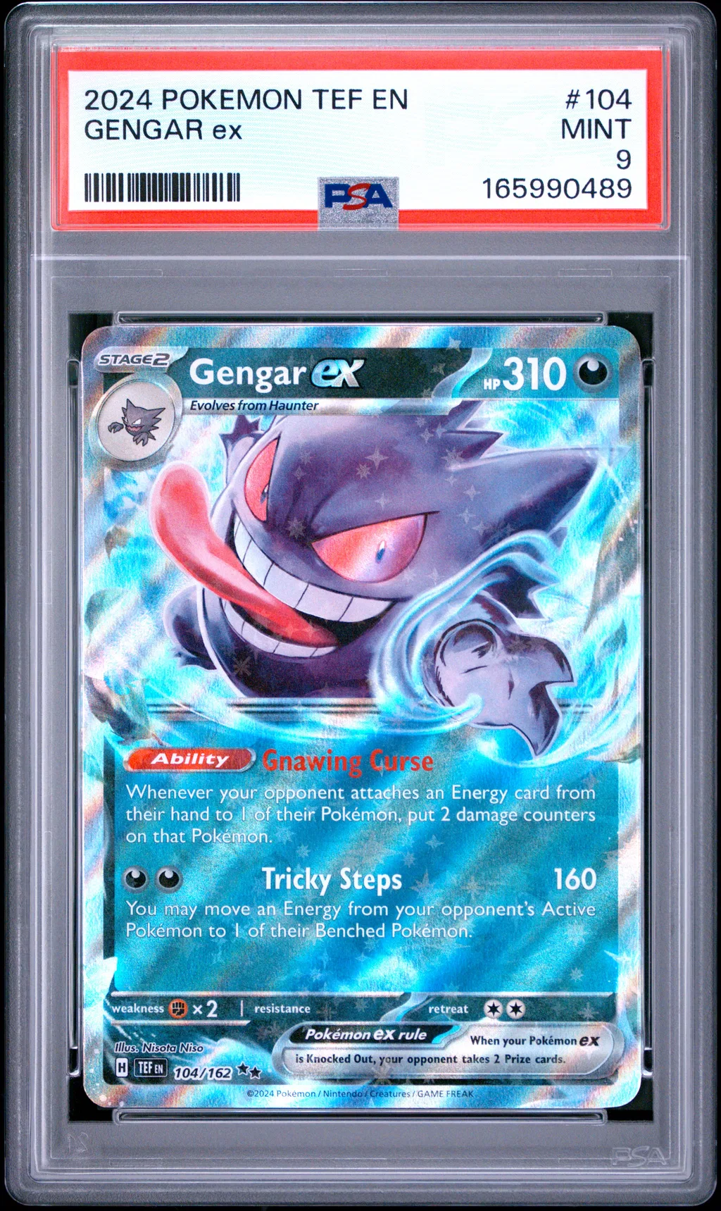 2024 #104 Gengar Ex PSA 9 Tef En-Temporal Forces