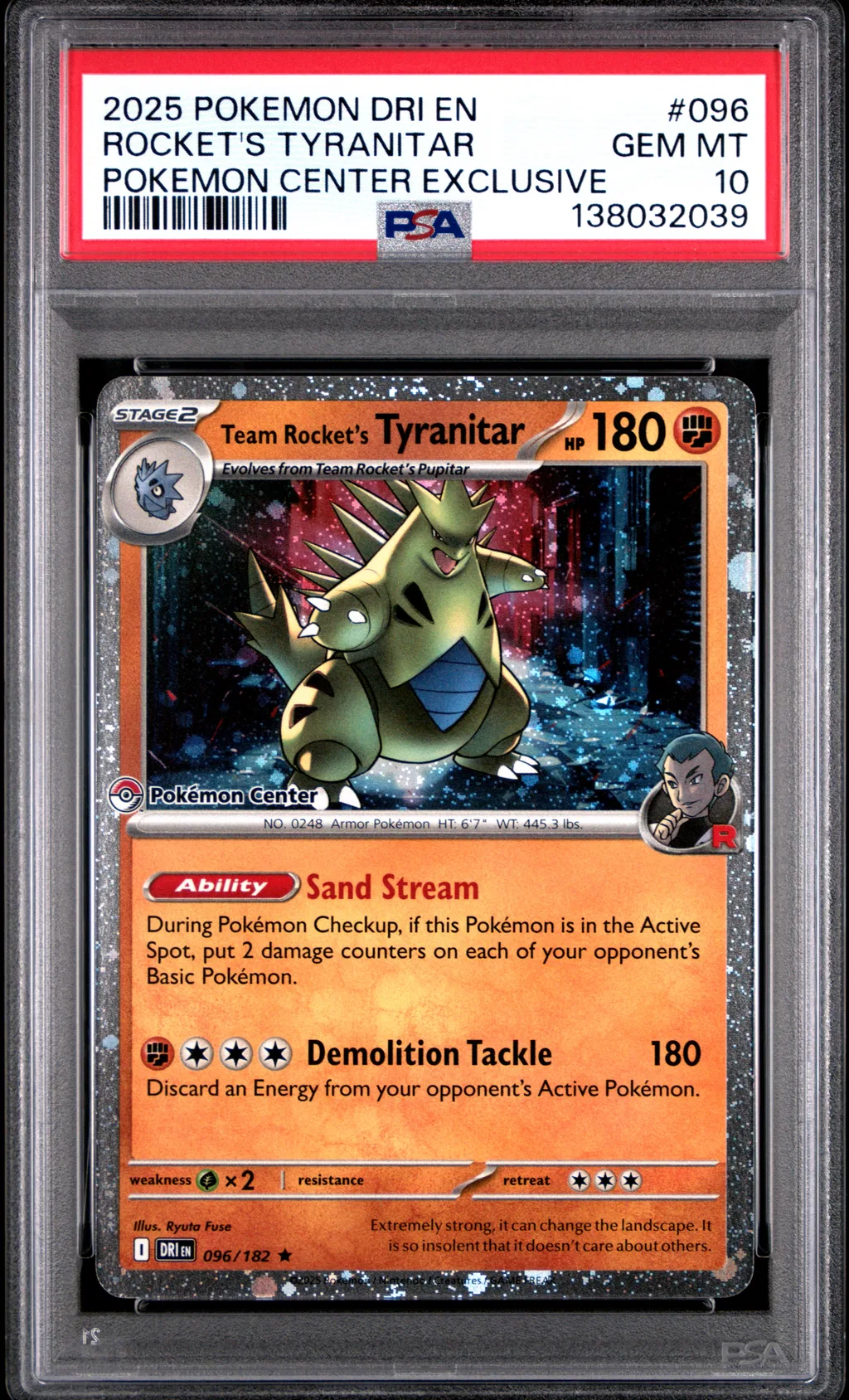 Team Rocket's Tyranitar card artwork