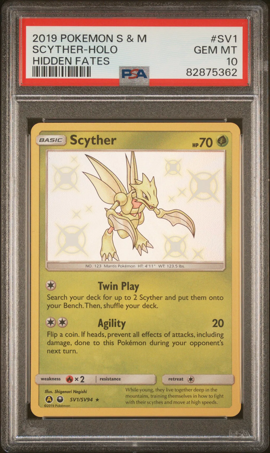 Scyther-Holo card artwork