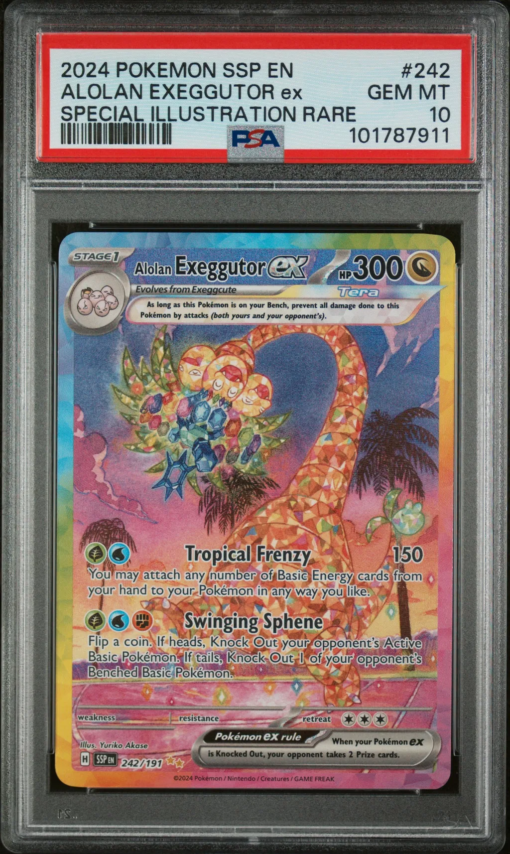 Alolan Exeggutor EX card artwork