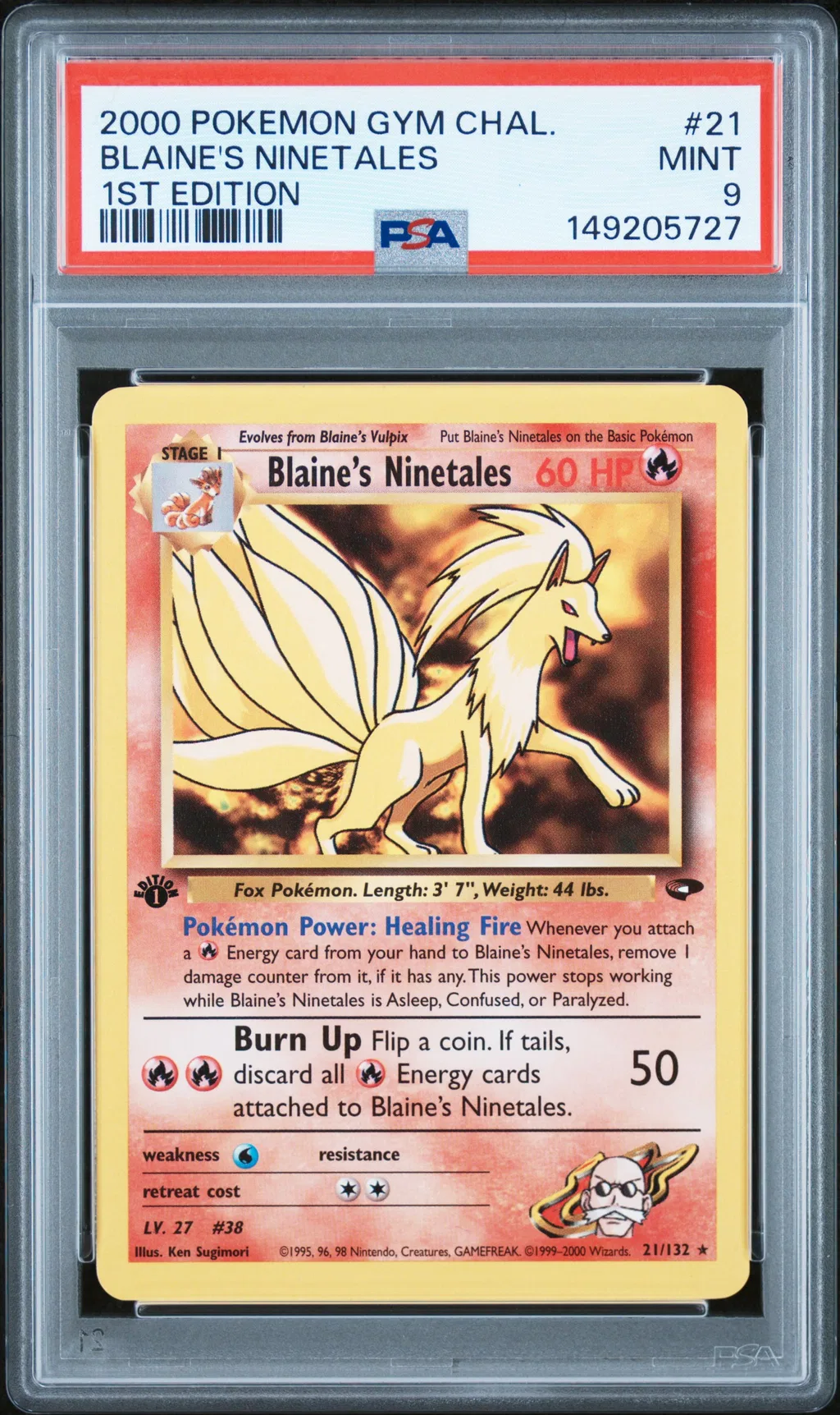 Blaine's Ninetales card artwork
