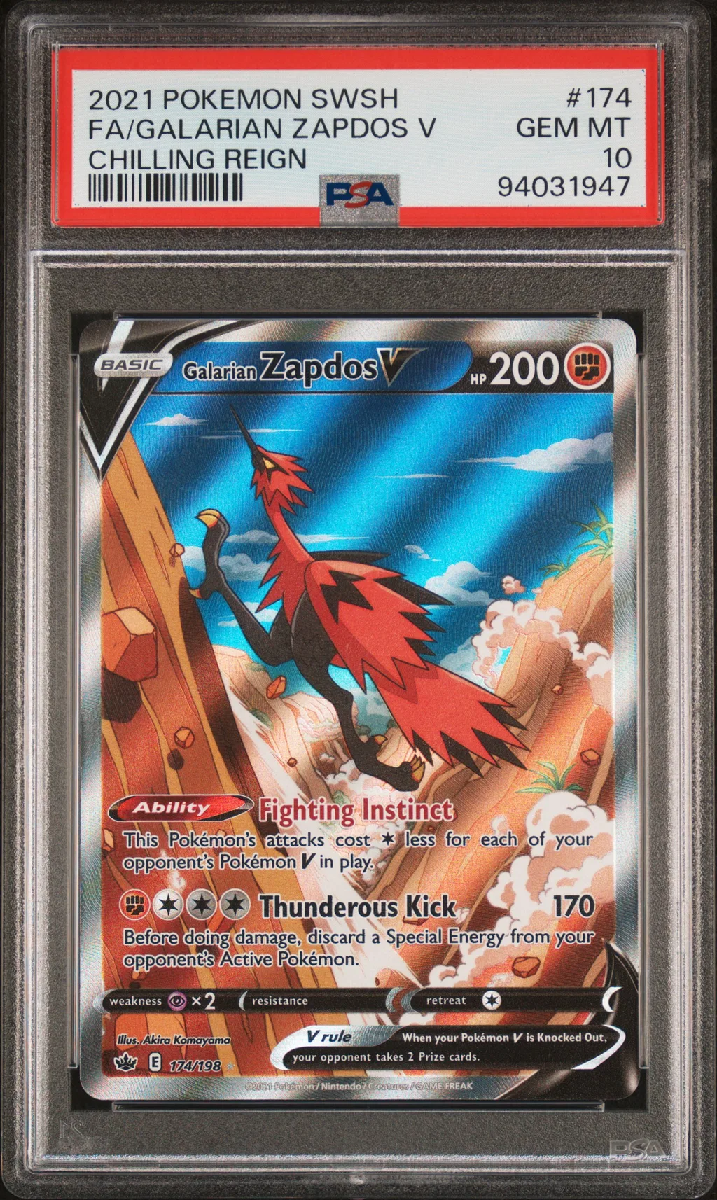 Full Art/Galarian Zapdos V card artwork
