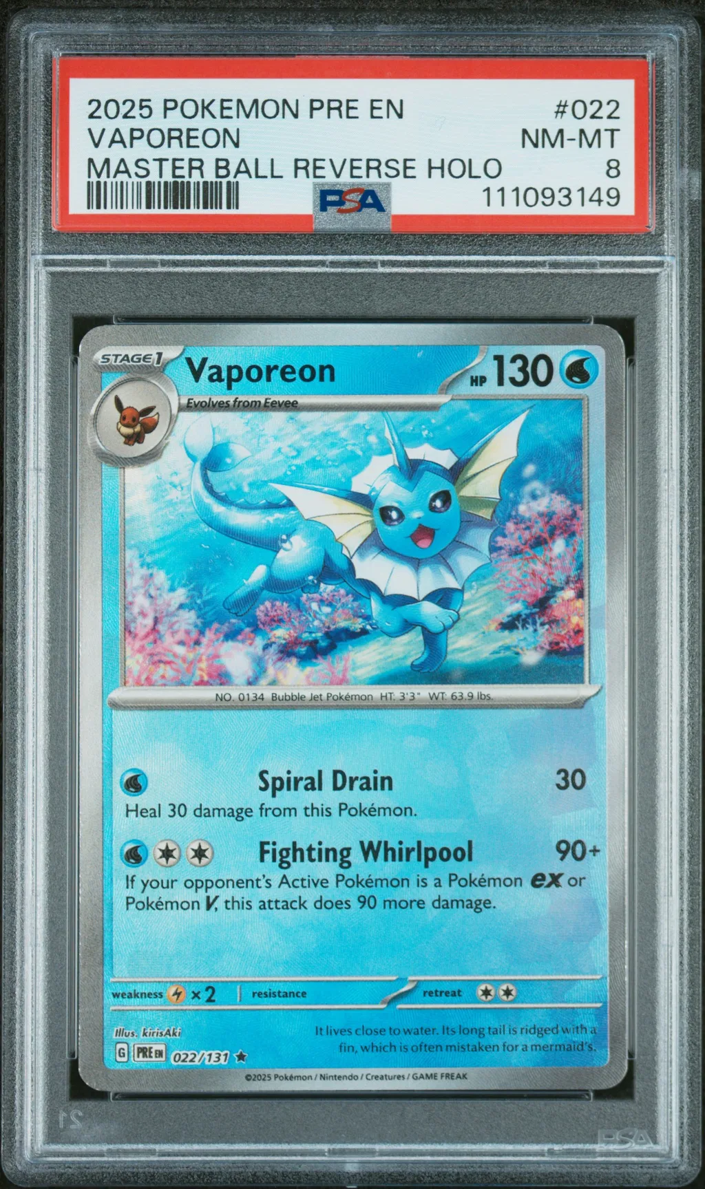 Vaporeon card artwork