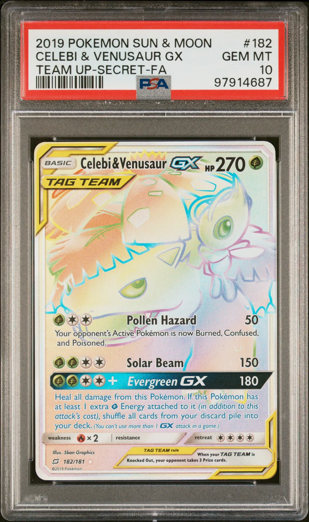 Full Art/Celebi & Venusaur GX card artwork