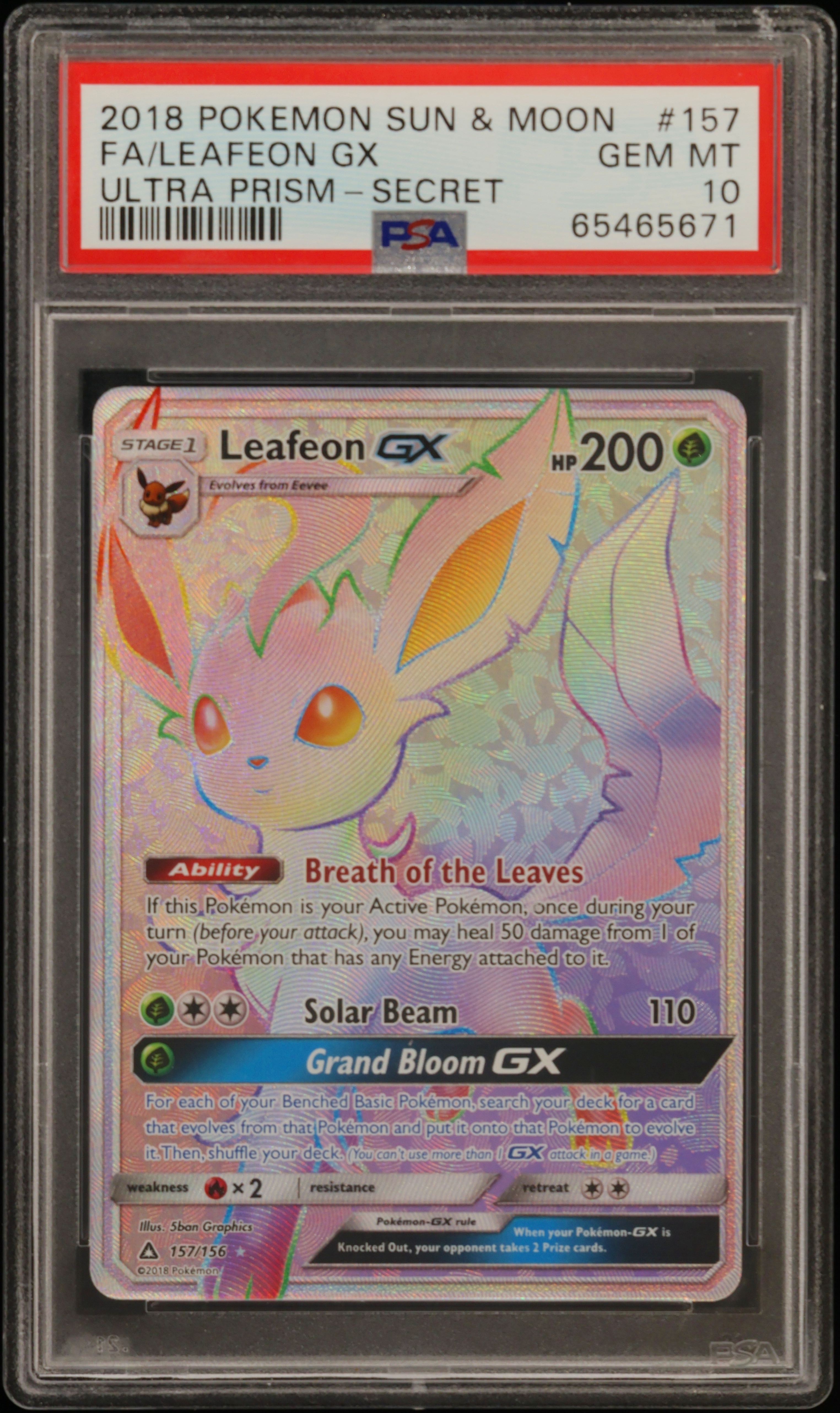 2018 #157 Full Art/Leafeon GX PS
