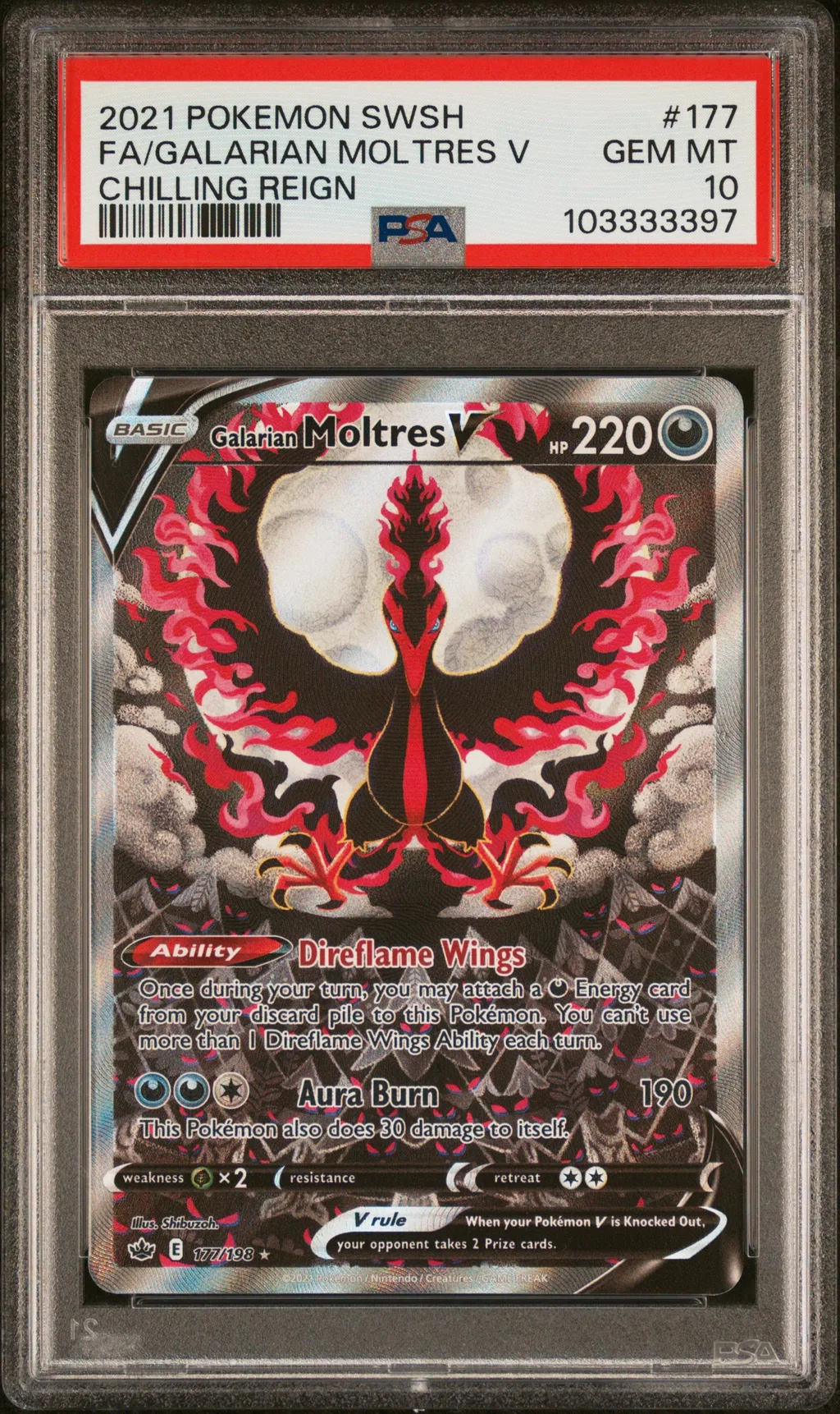 Full Art/Galarian Moltres V card artwork