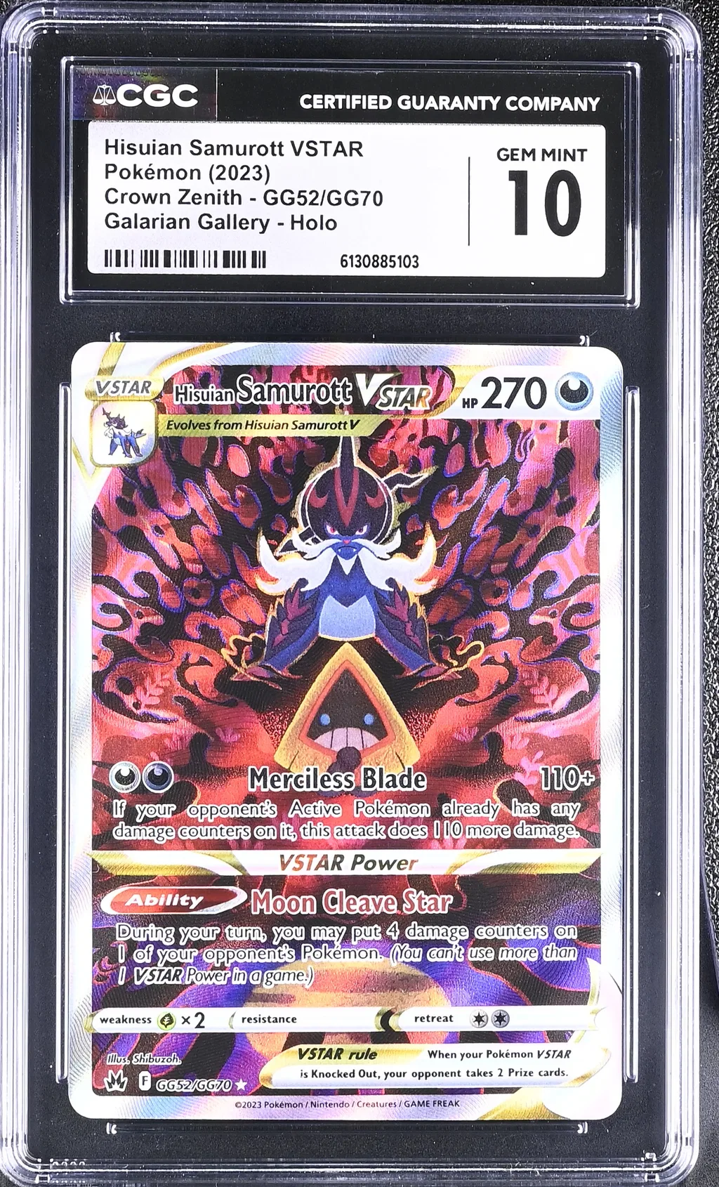 Hisuian Samurott VSTAR card artwork