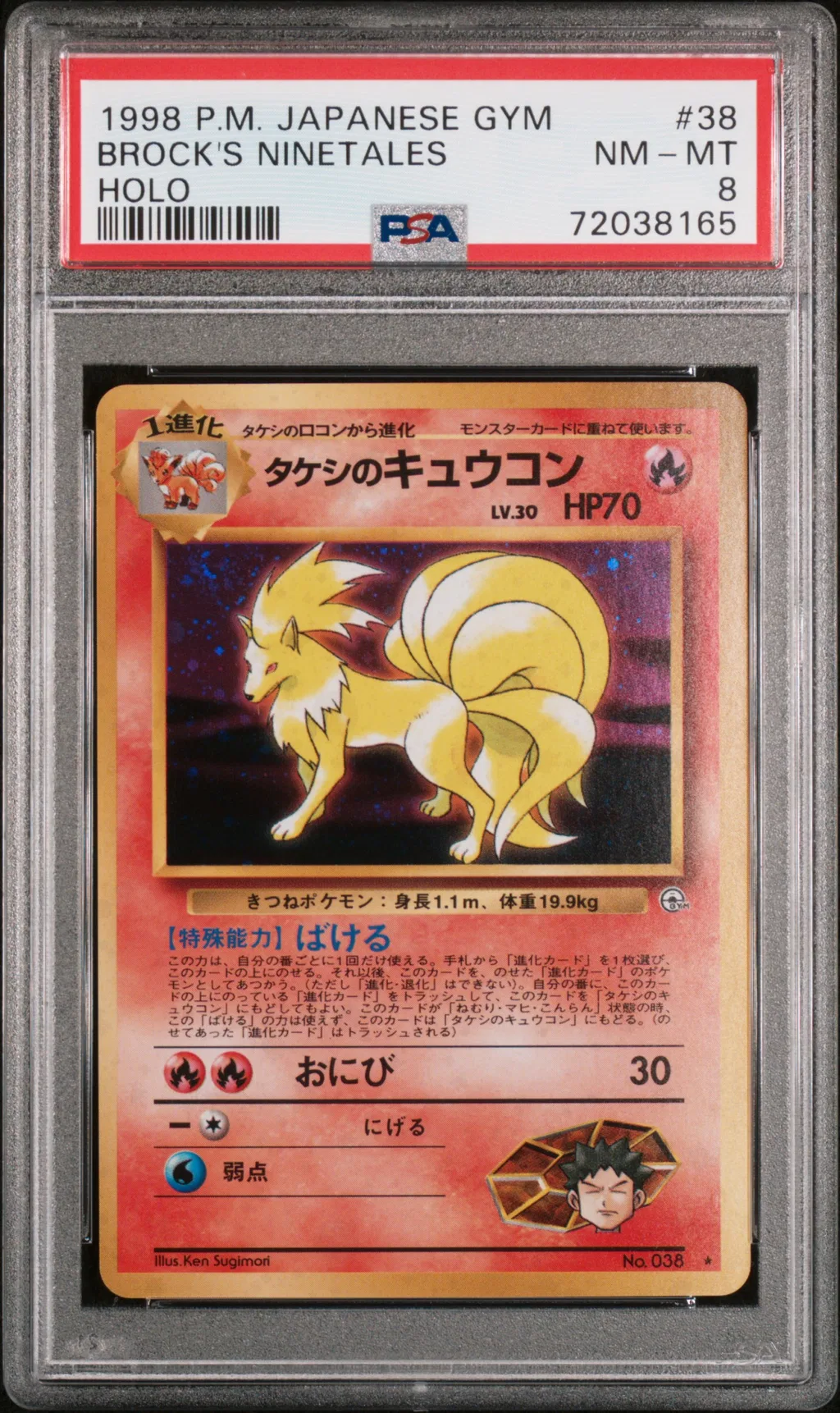 Brock's Ninetales-Holo card artwork