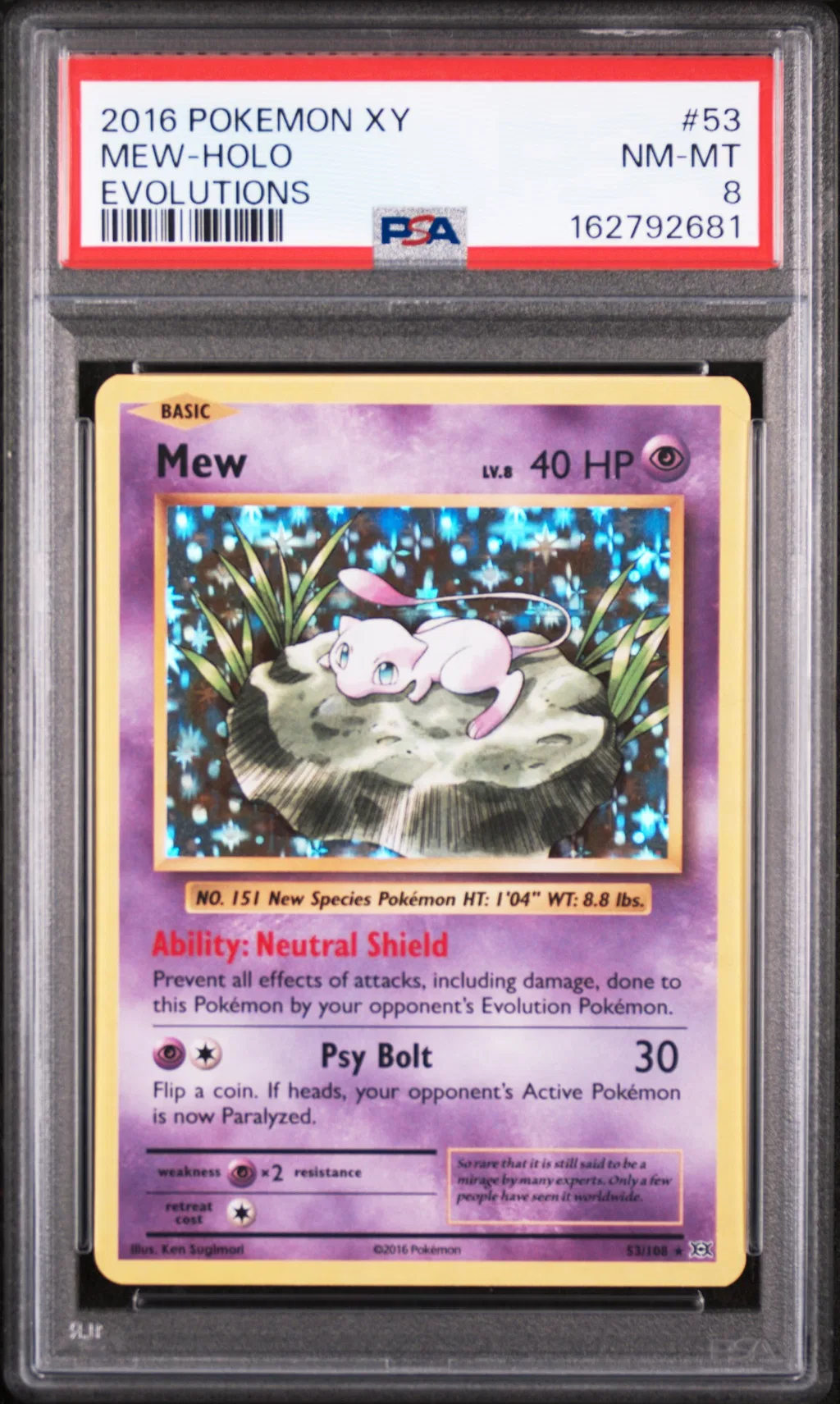 Mew-Holo card artwork