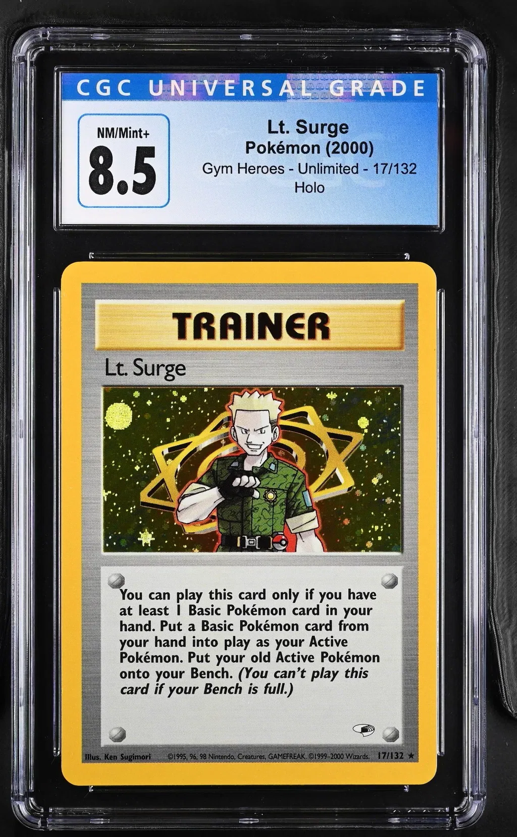 2000 #17 Lt. Surge CGC 8.5 Gym Heroes - Unlimited - English