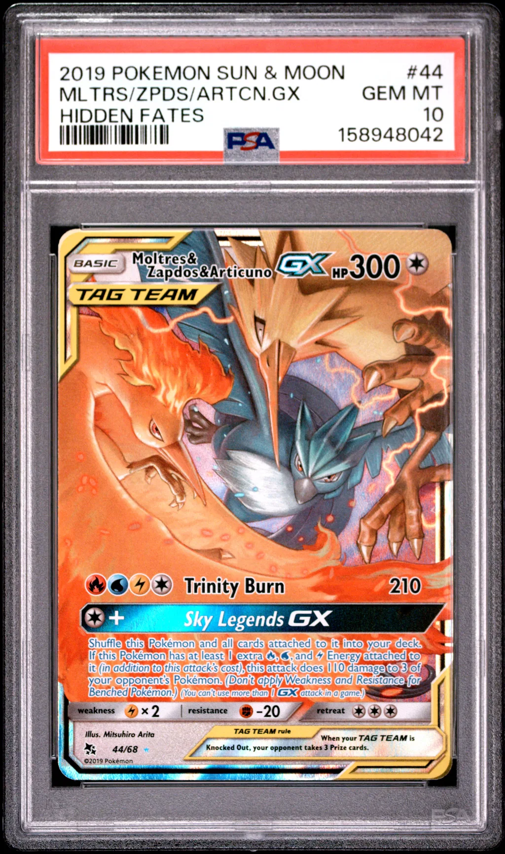Moltres & Zapdos & Articuno GX card artwork