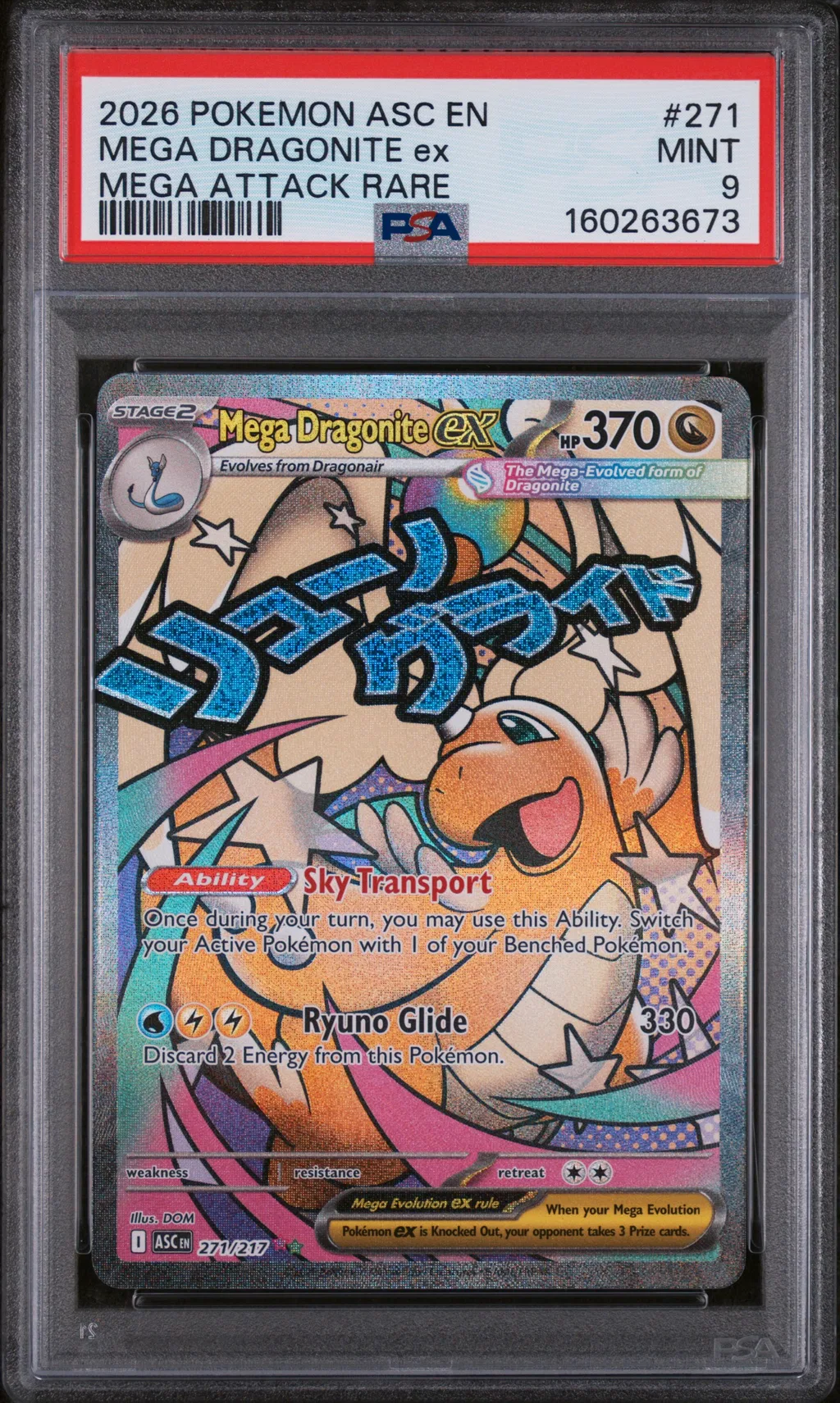 2026 #271 Mega Dragonite Ex PSA 9 Asc En-Ascended Heroes