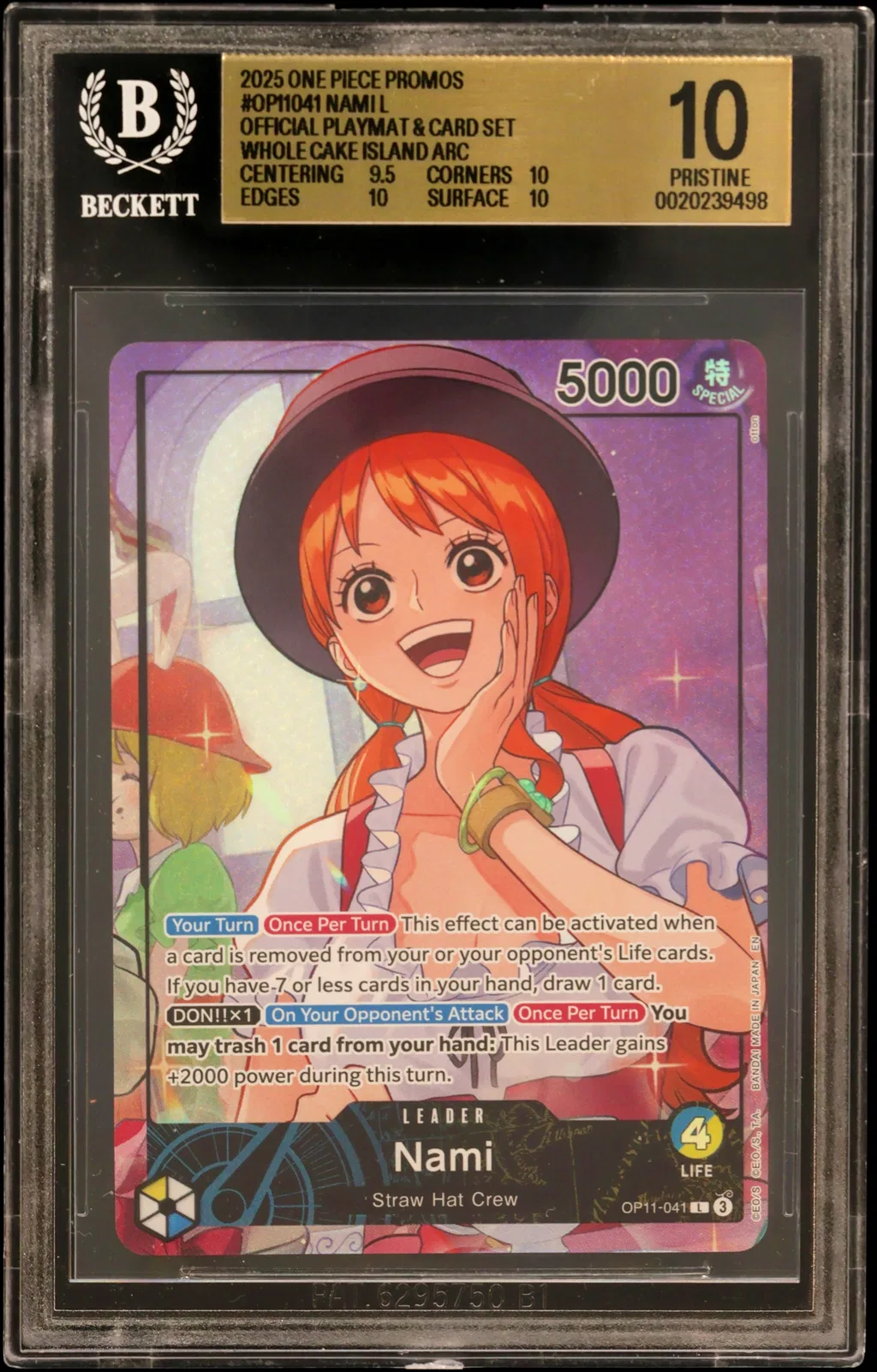 Nami L/(Official Playmat & Card Set -Whole Cake Island Arc-) card artwork