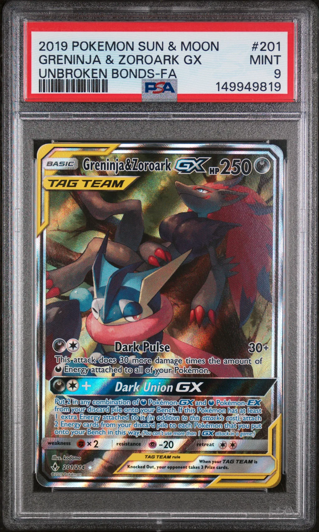 Full Art/Greninja & Zoroark GX card artwork